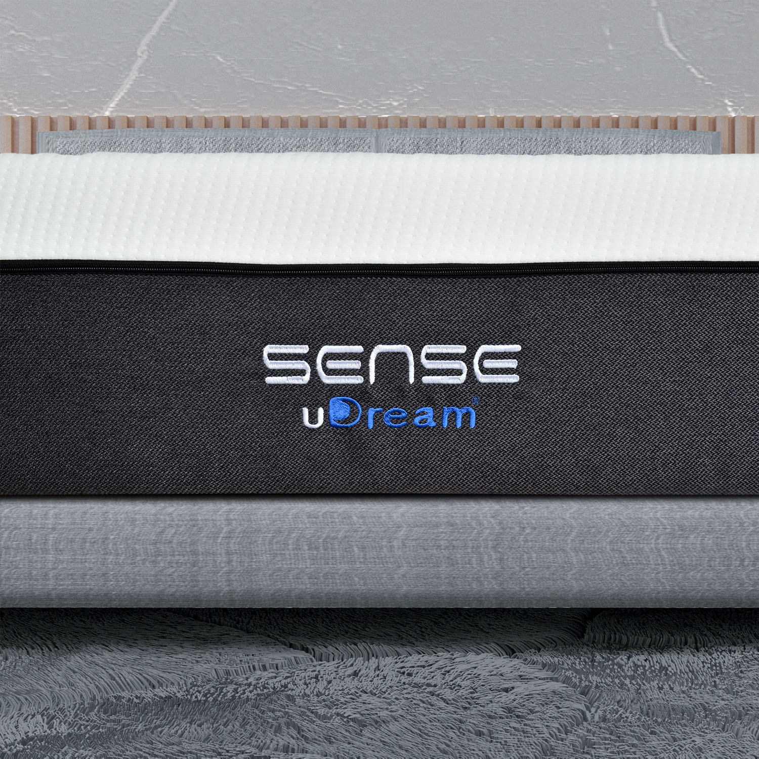 Colchón en caja uDream Modelo Sense con Memory Foam Queen Size.