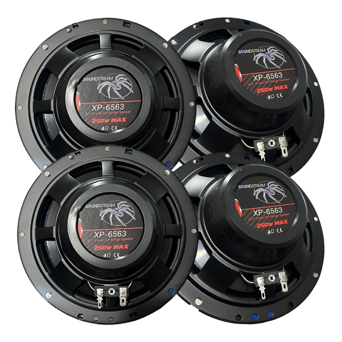 Set Soundstream 4 Bocinas De 6 1/2 250w 3 Vias Xp-6563