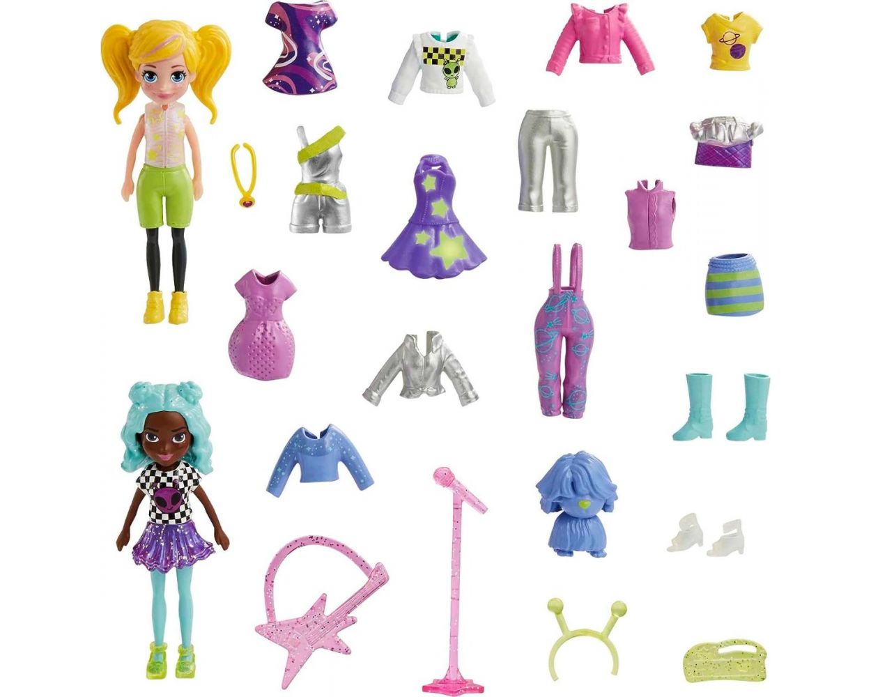  Polly Pocket Set de Juego Paquete de Moda Aventuras en el Espacio