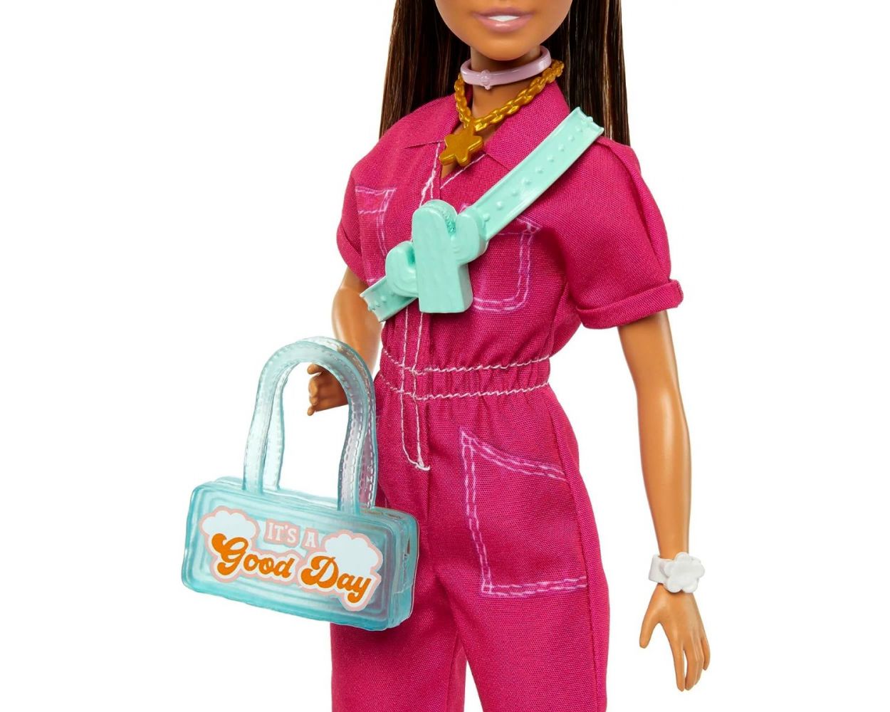 Barbie Day & Play Muñeca con mono rosa