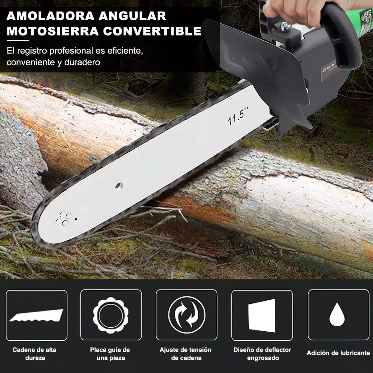 Kit Amoladora Angular 2000w Motosierras Eléctricas + Accesorios