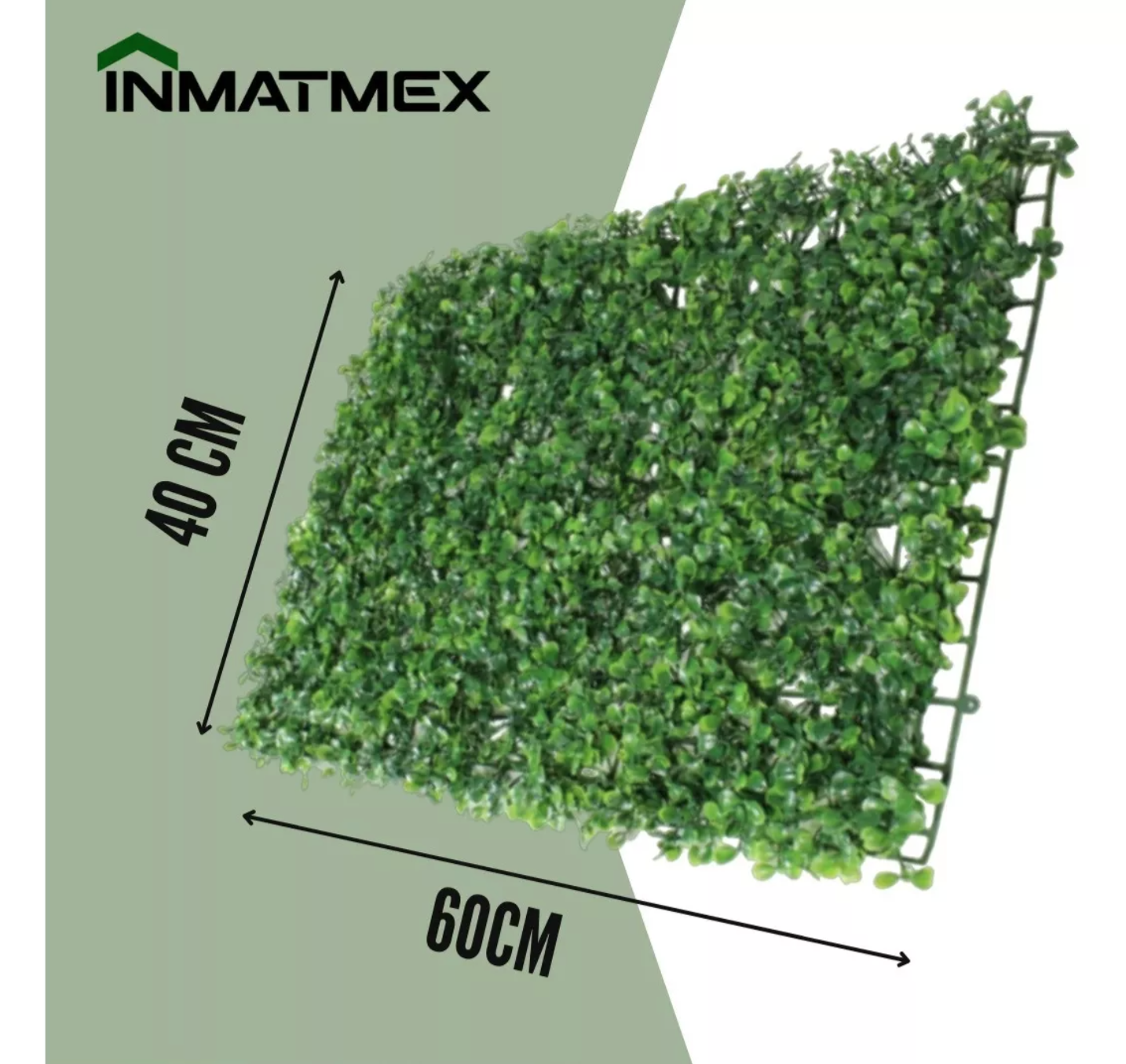 Follaje Verde Artificial Sinténtico 10 Pz 60x40 Cm Para Muro