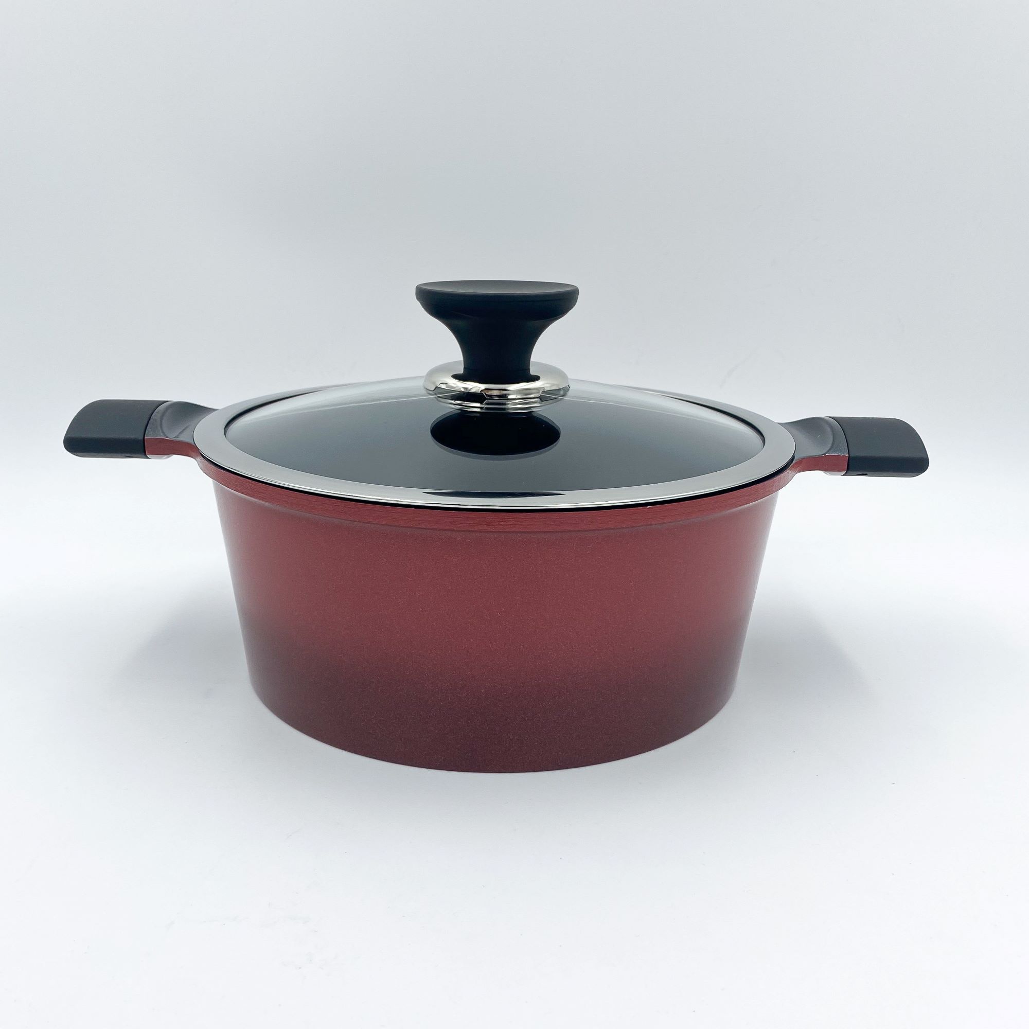 Olla Diamante c/Tapa IH Maple Rojo 22cm