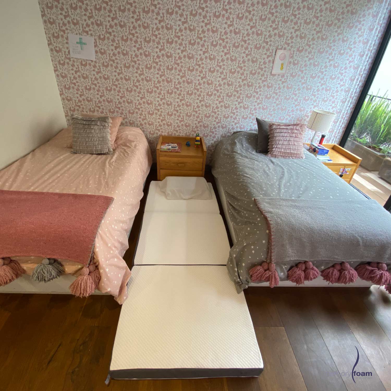 Colchón/Colchoneta Plegable Visitas O Acampar con Maleta (Individual).