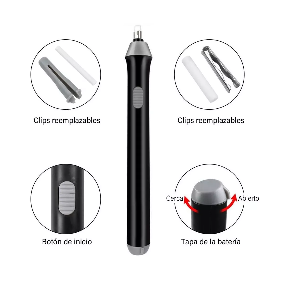 Borrador Electrico Dibujo De Lápiz Ajustable 230 Repuestos