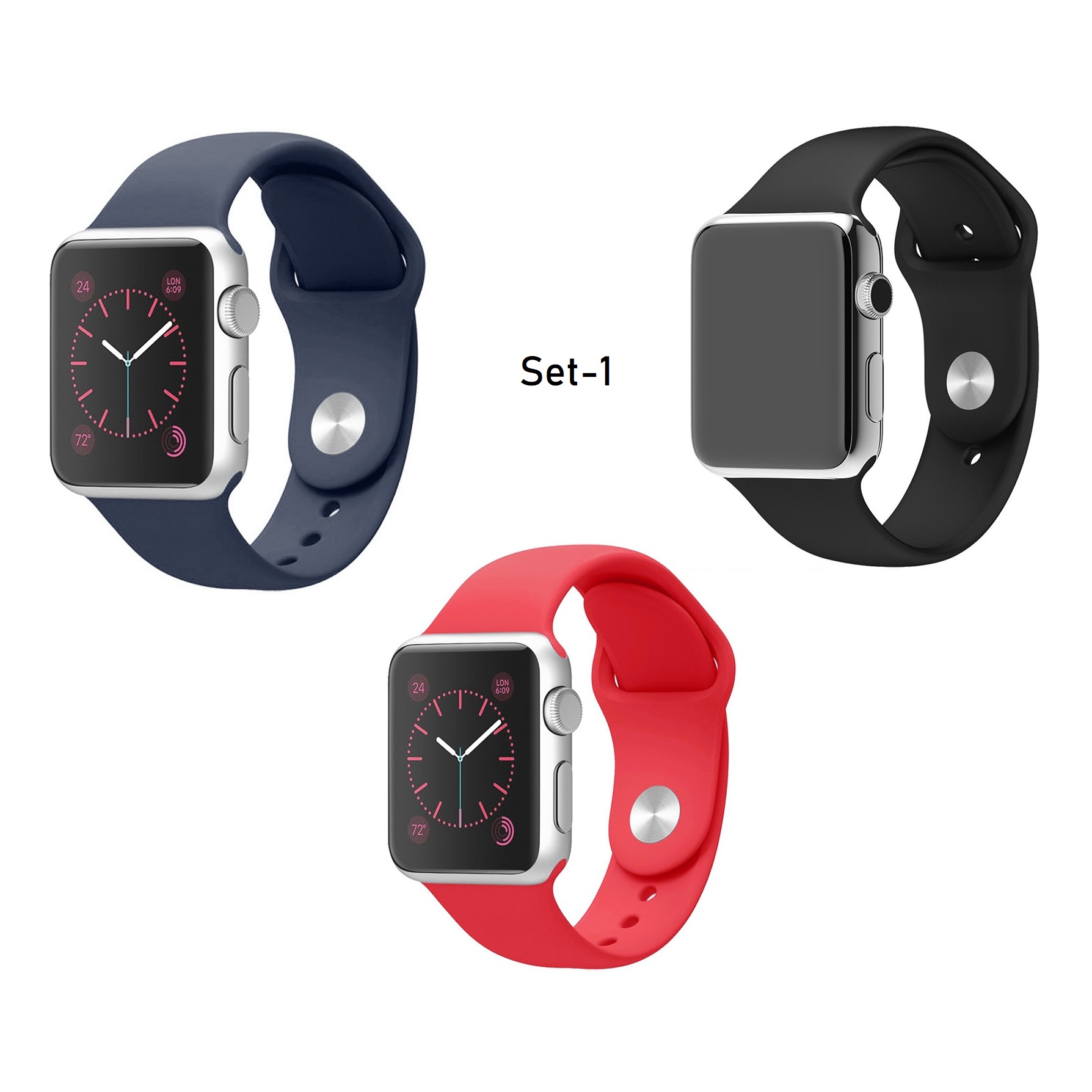 Correa para Apple Watch de silicona Set de 3