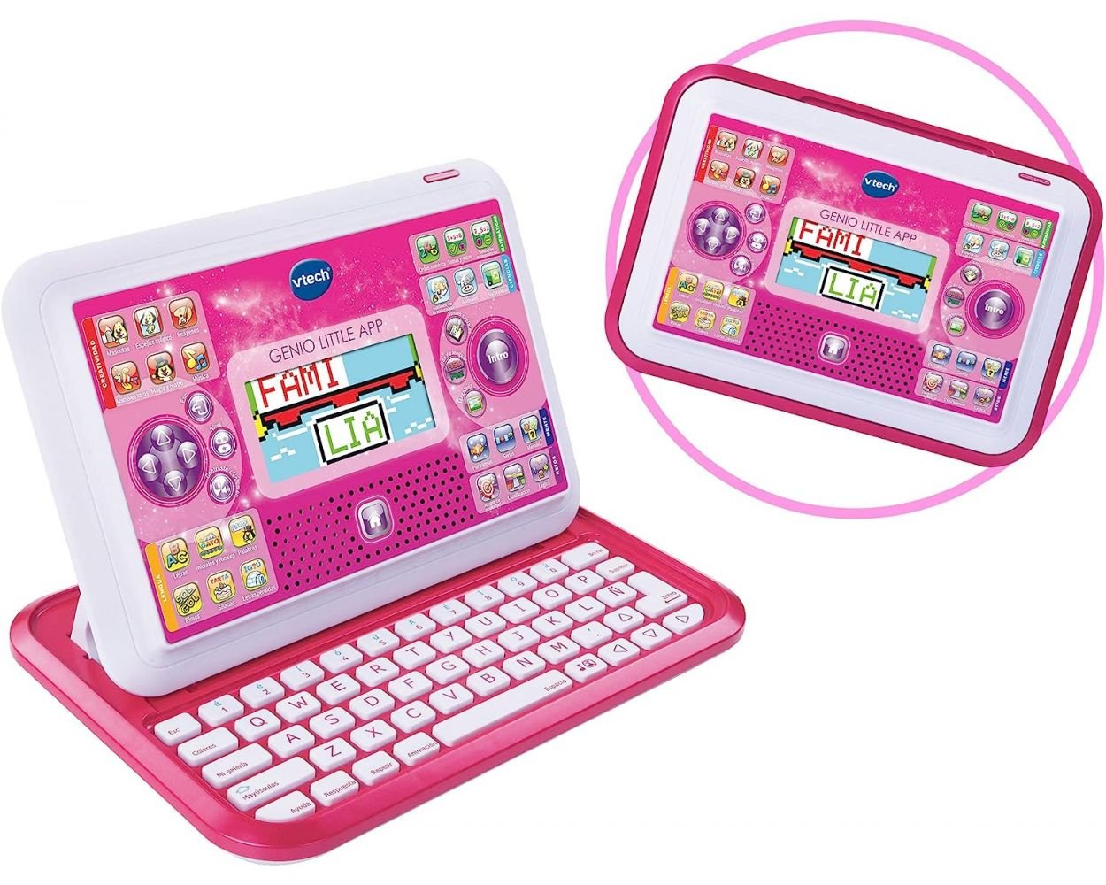 Mis Primeras Teclas ordenador infantil en color Rosa - Vtech 80191257