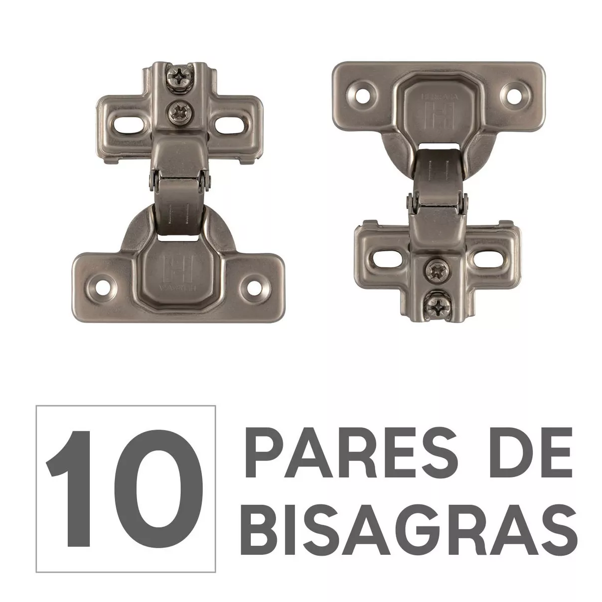 Kit Bisagra Bidimensional Brazo Corto 35 Mm 10 Pares