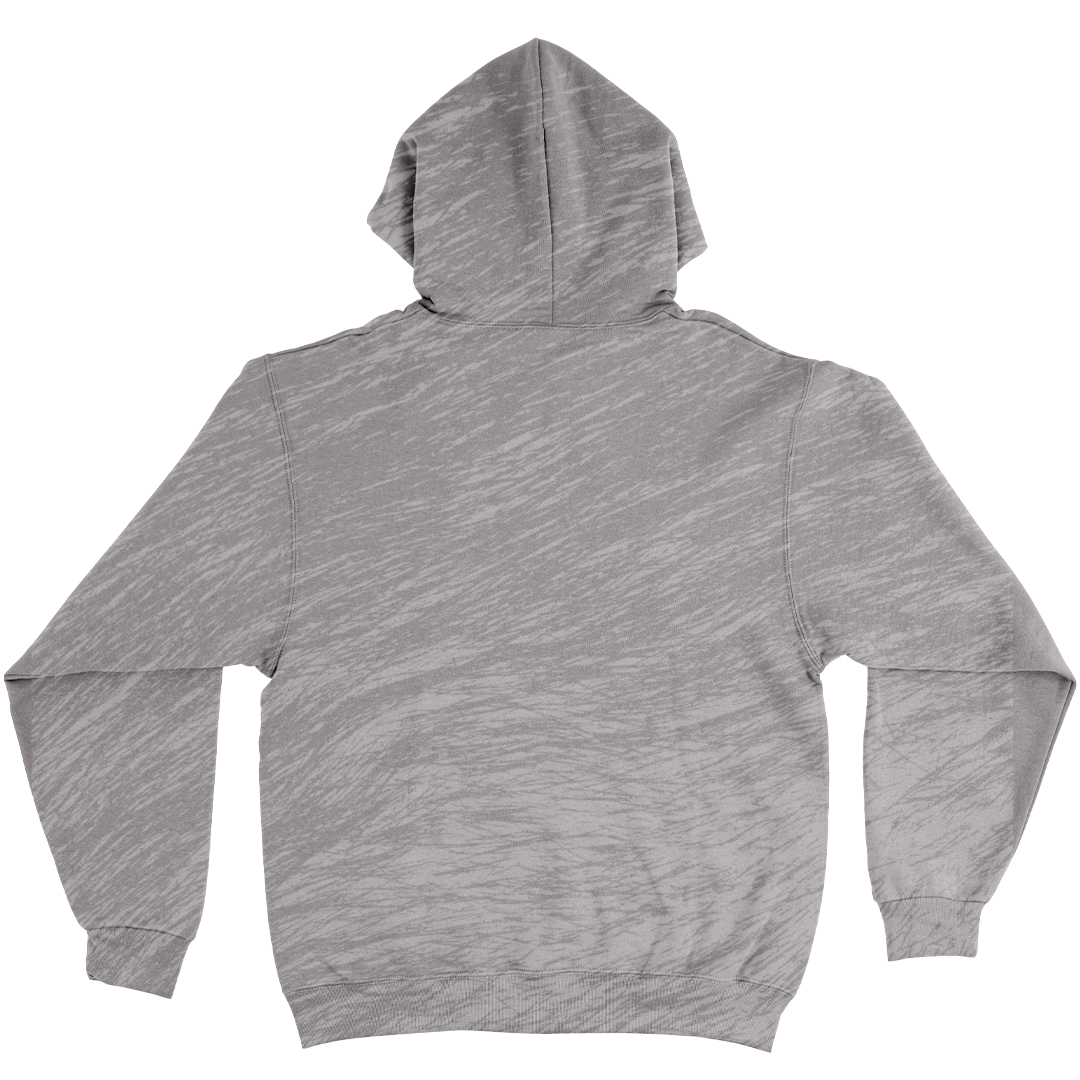 Maxi Sudadera Mujer Hoodie Gris Claro Jaspeado Con Capucha y Cangurera, Calientita, Casual, Abrigo, Chamarra