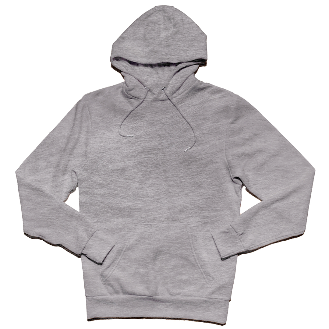 Maxi Sudadera Mujer Hoodie Gris Claro Jaspeado Con Capucha y Cangurera, Calientita, Casual, Abrigo, Chamarra