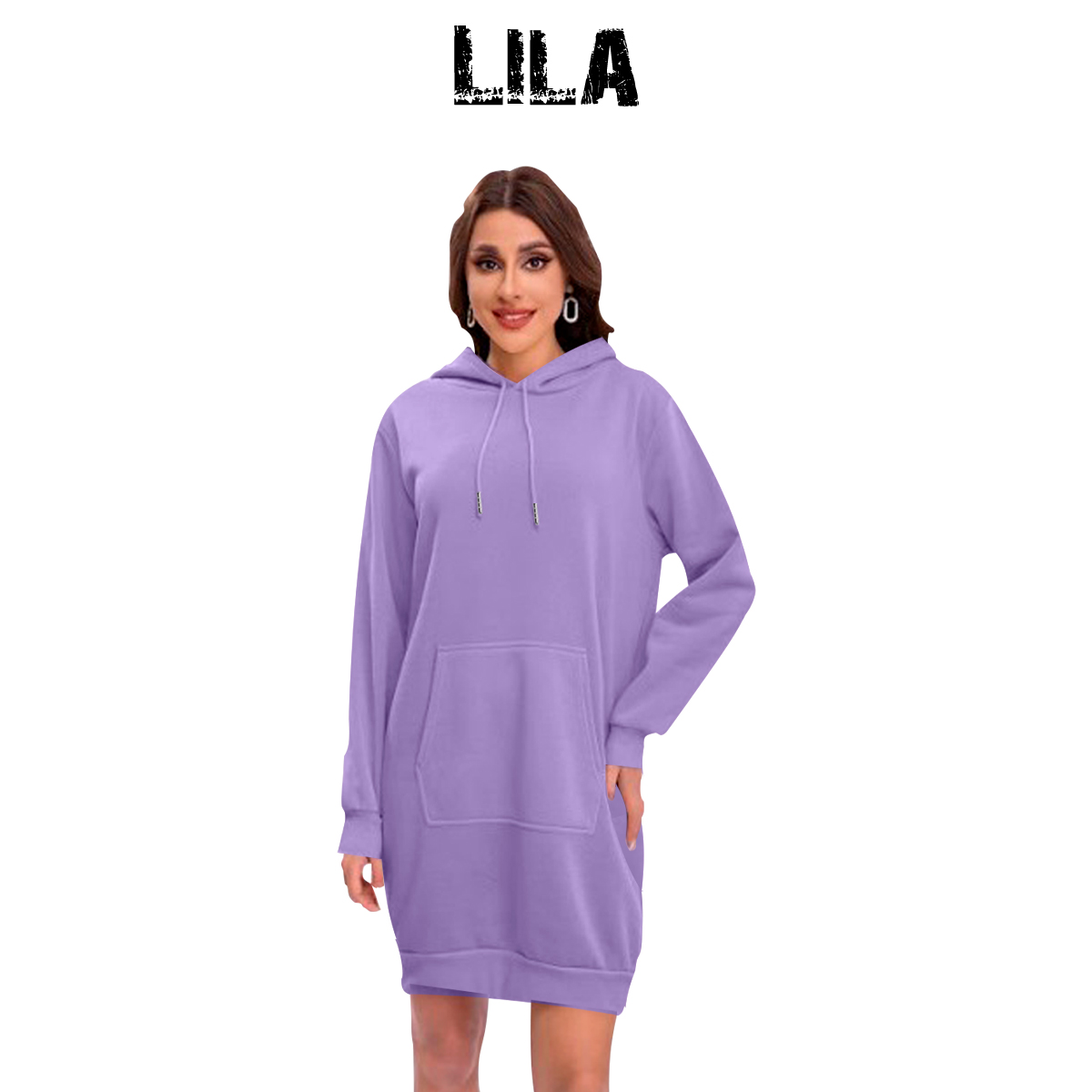 Maxi Sudadera Mujer Hoodie Con Capucha y Cangurera, Calientita, Casual, Abrigo, Chamarra