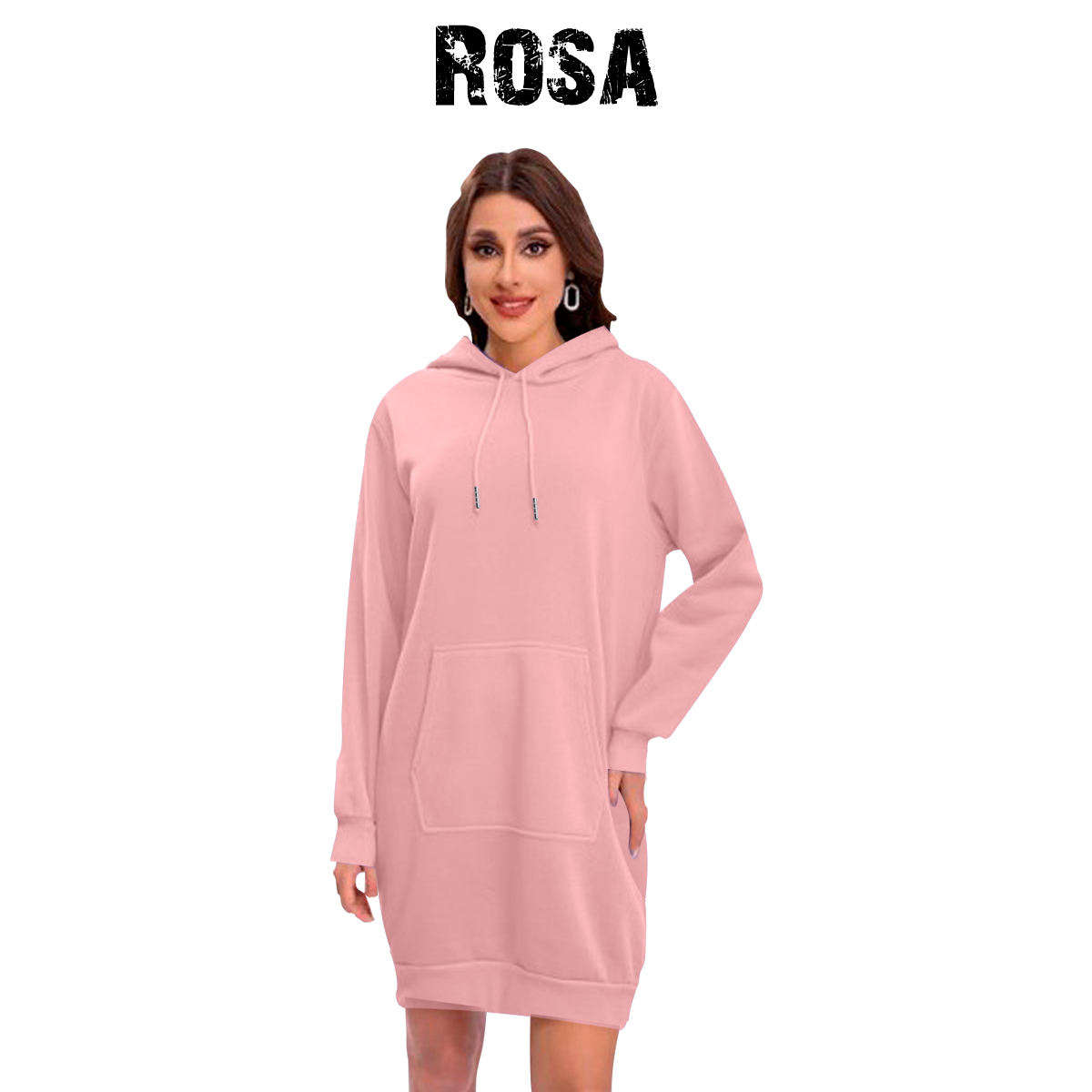 Maxi Sudadera Mujer Hoodie Con Capucha y Cangurera, Calientita, Casual, Abrigo, Chamarra
