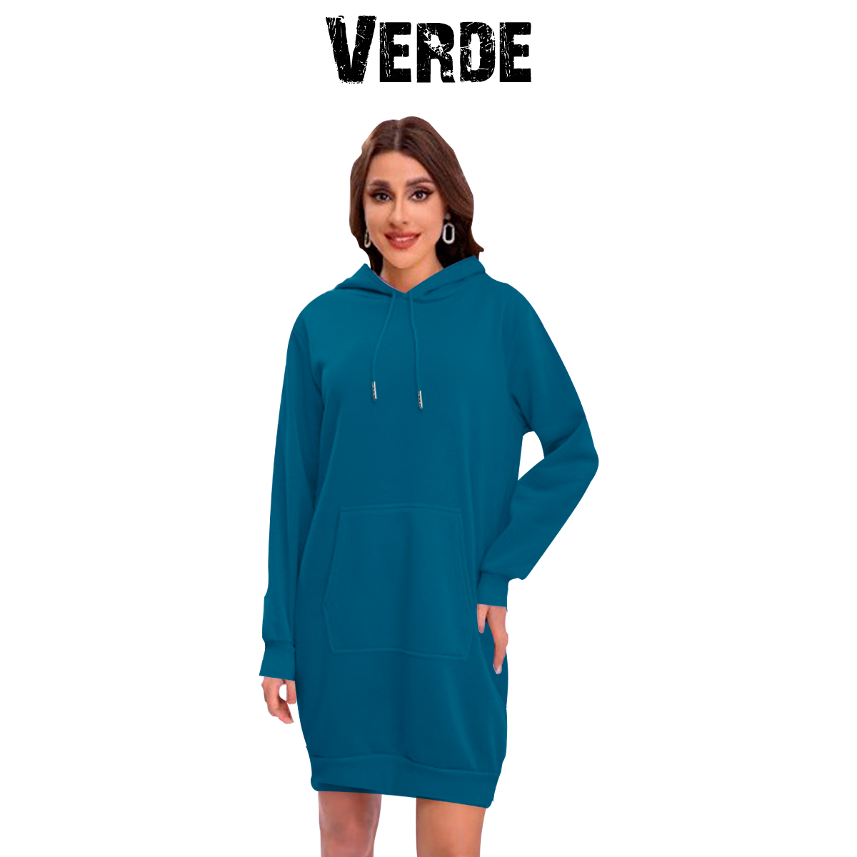 Maxi Sudadera Mujer Hoodie Con Capucha y Cangurera, Calientita, Casual, Abrigo, Chamarra