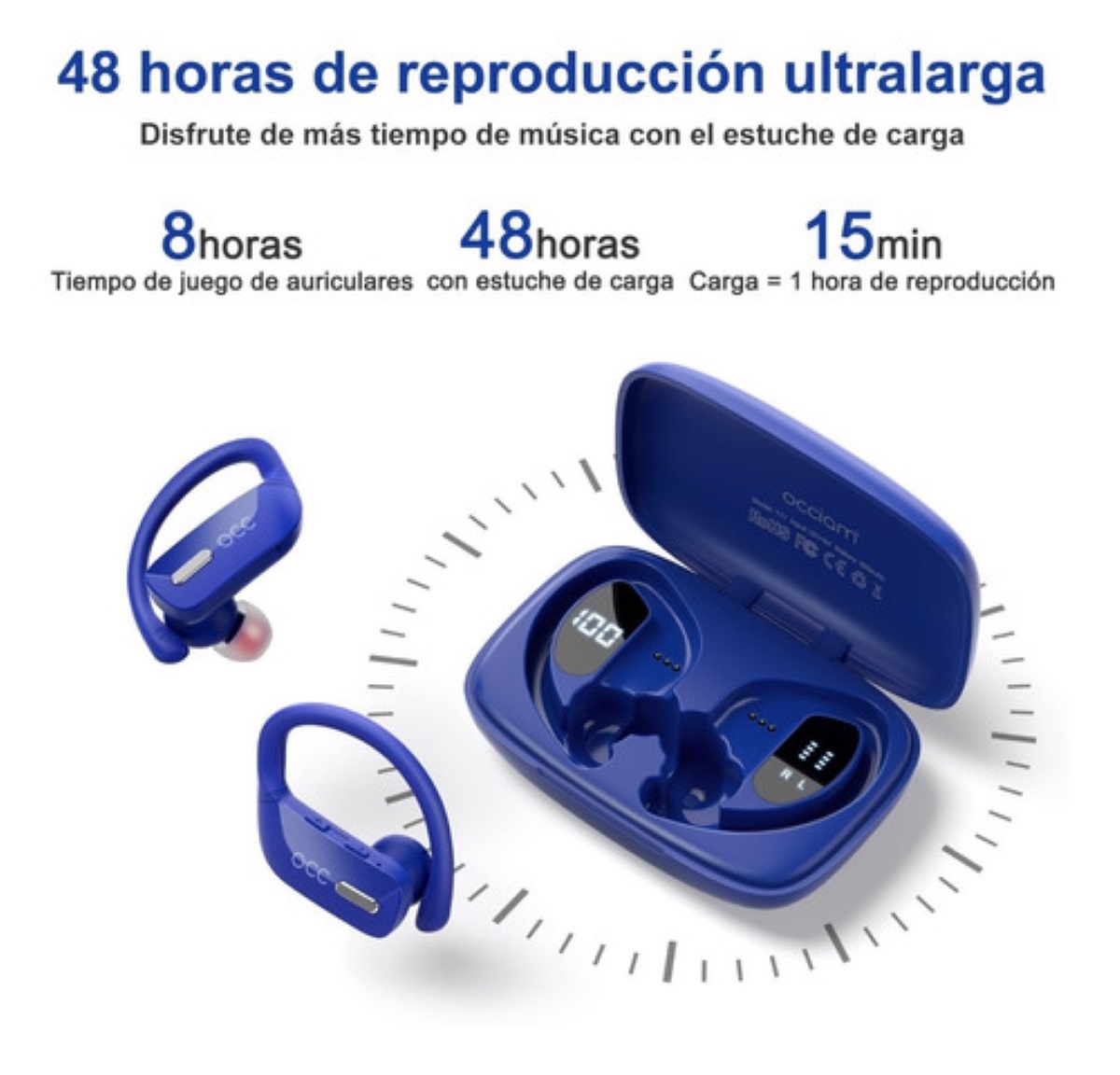 XIXIDIAN Auriculares Bluetooth, tipos de oreja colgantes