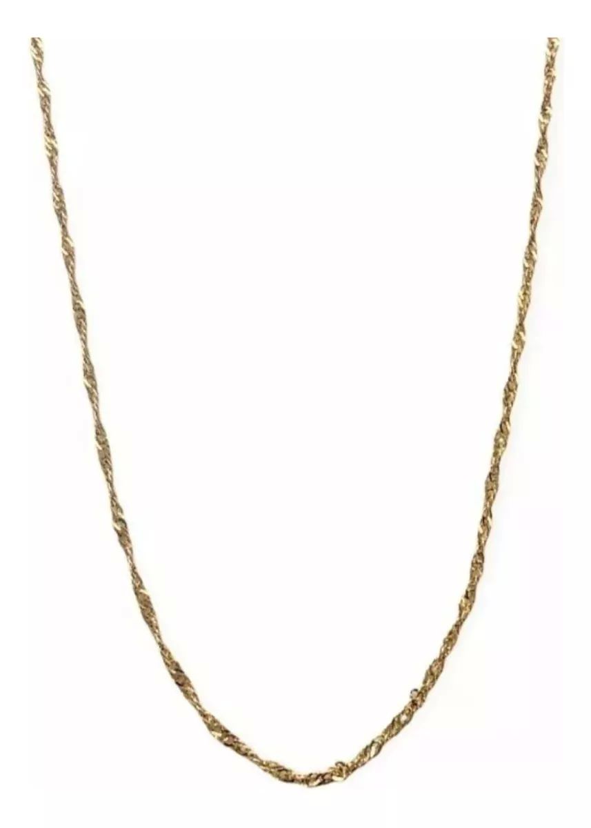 Juego Collar Letra M Lisa + Aretes Bola 10K. + Regalo