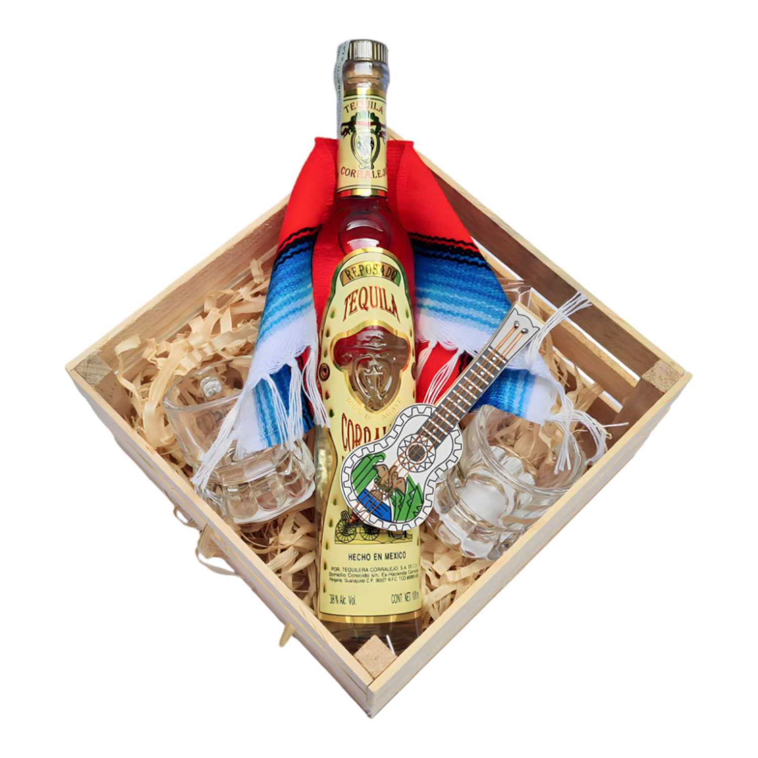 kit mini tequila corralejo con vasos tequileros edicion fiestas patrias