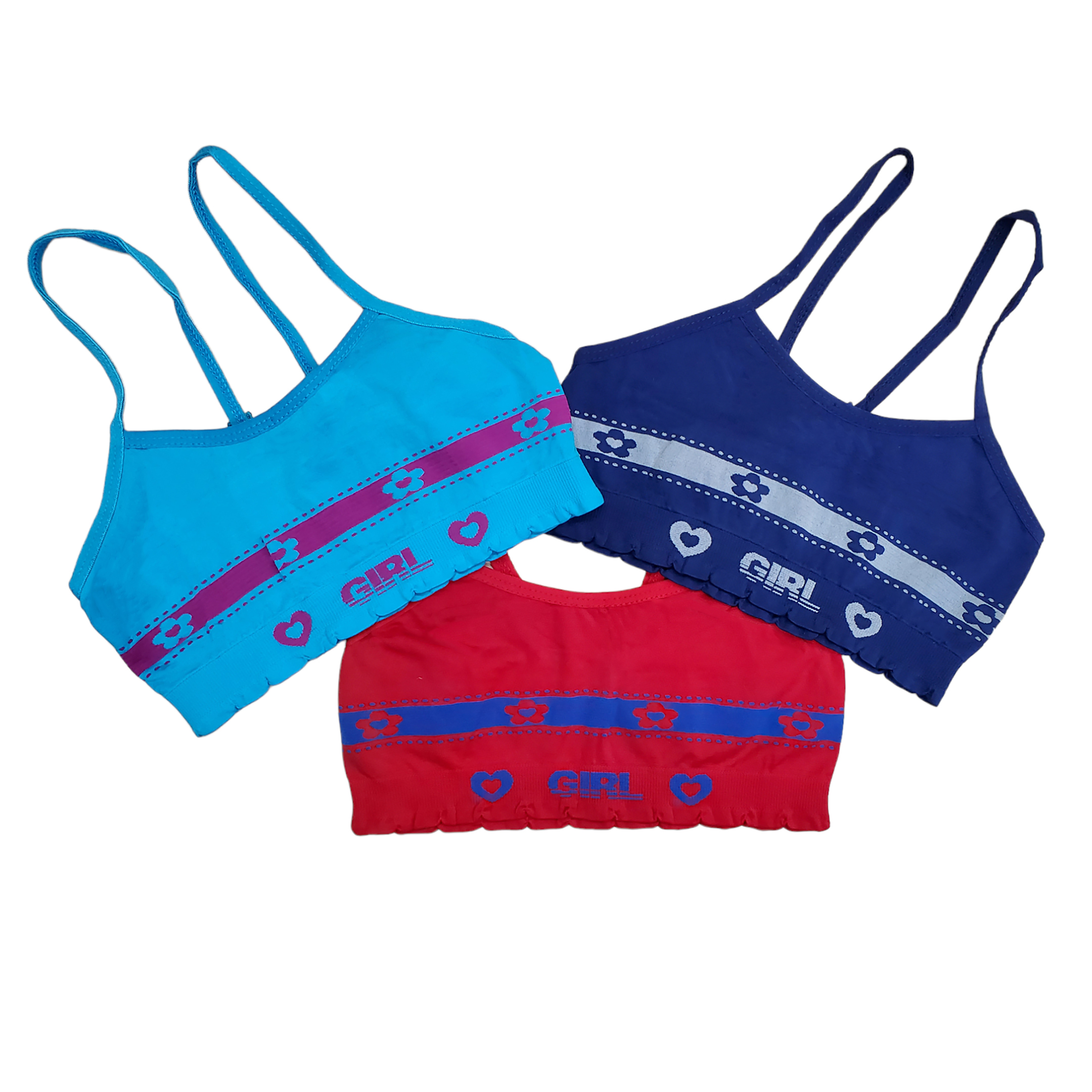 Corpiño Top Tirante Delgado Microfibra Para Niña 6pz