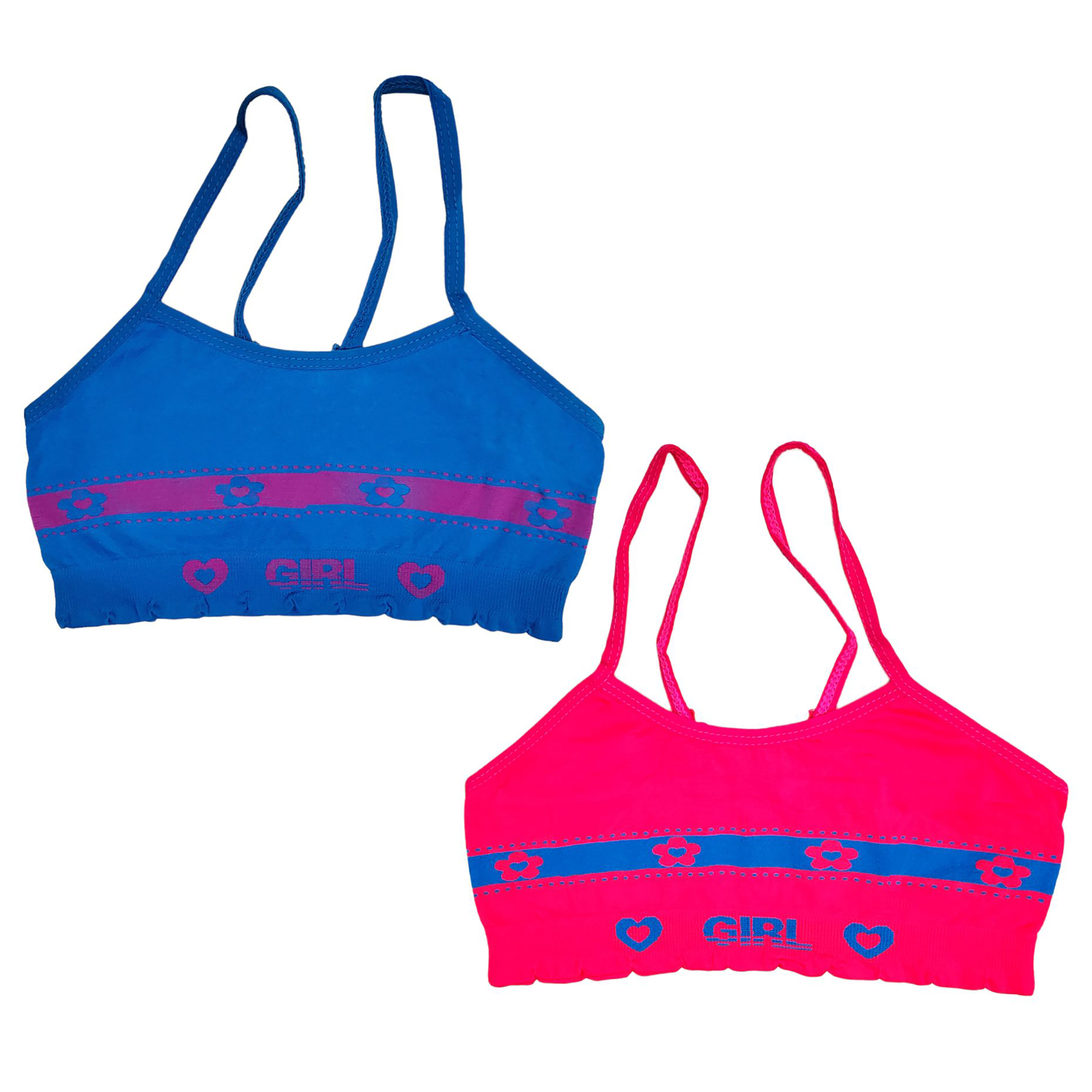 Corpiño Top Tirante Delgado Microfibra Para Niña 6pz