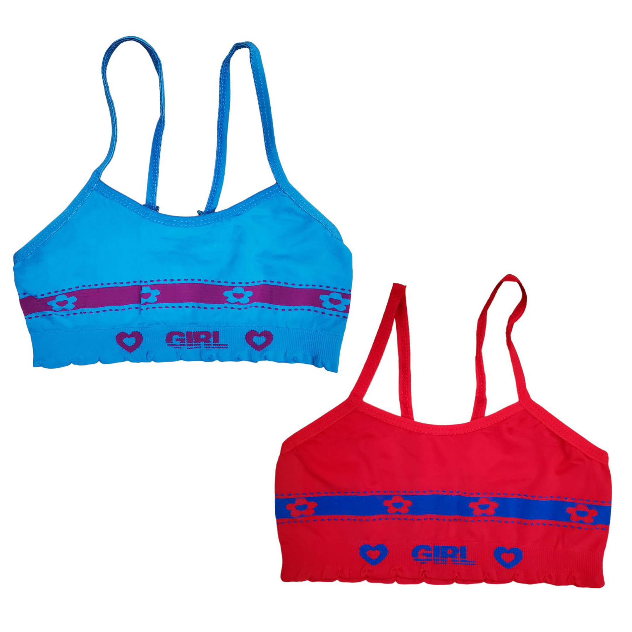 Corpiño Top Tirante Delgado Microfibra Para Niña 6pz