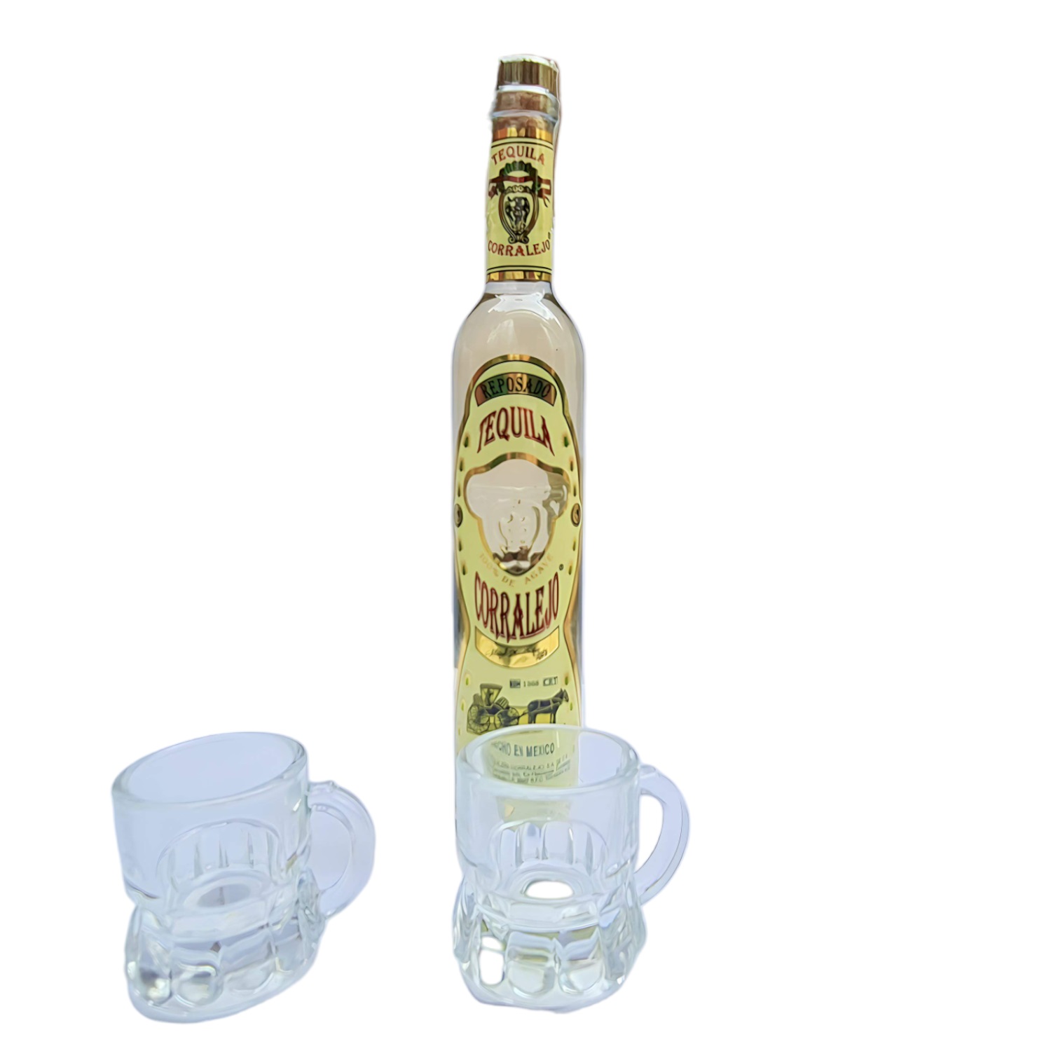 kit mini tequila corralejo con vasos tequileros edicion fiestas patrias