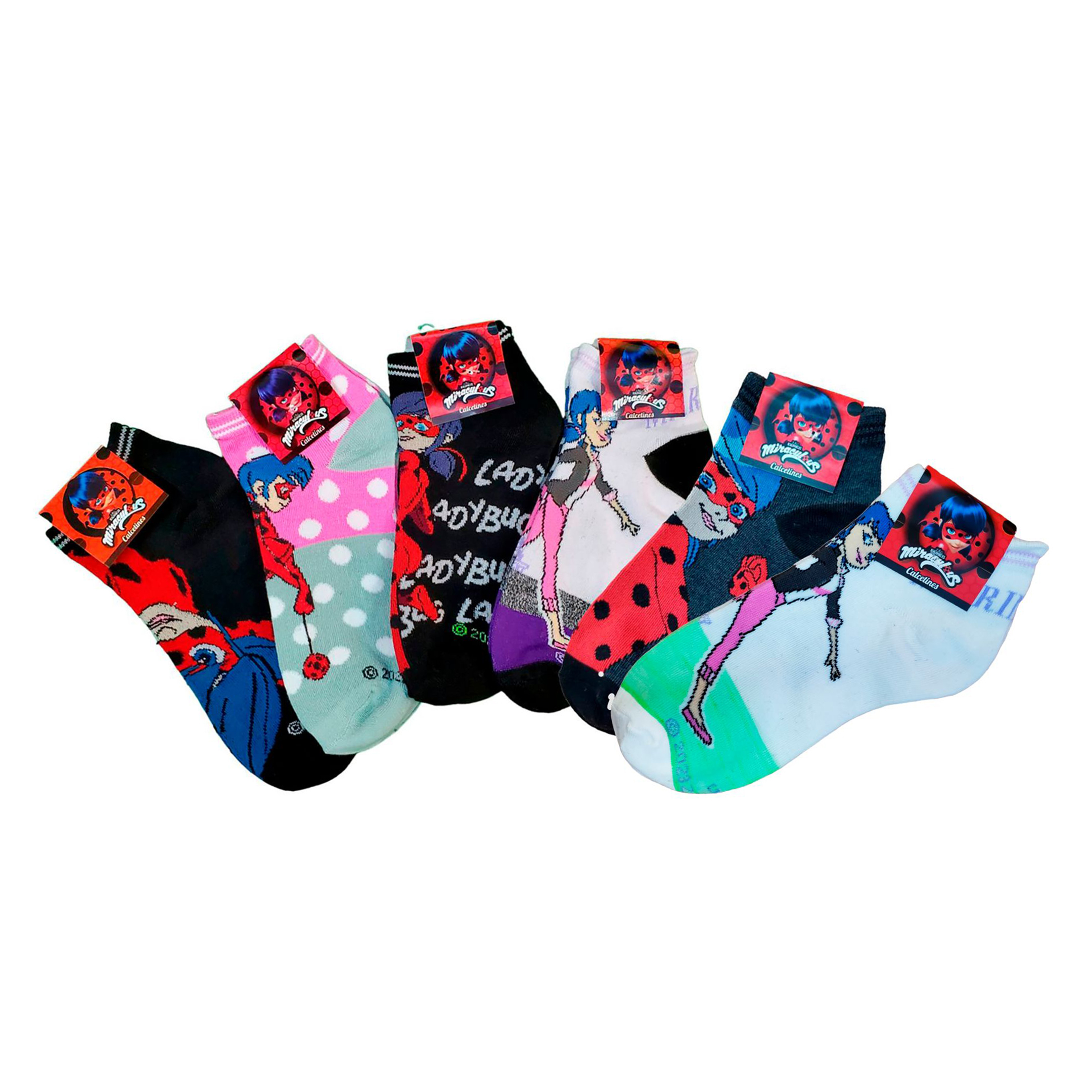 Tines Cortos Ladybug Miraculous Unisex 6 Pares