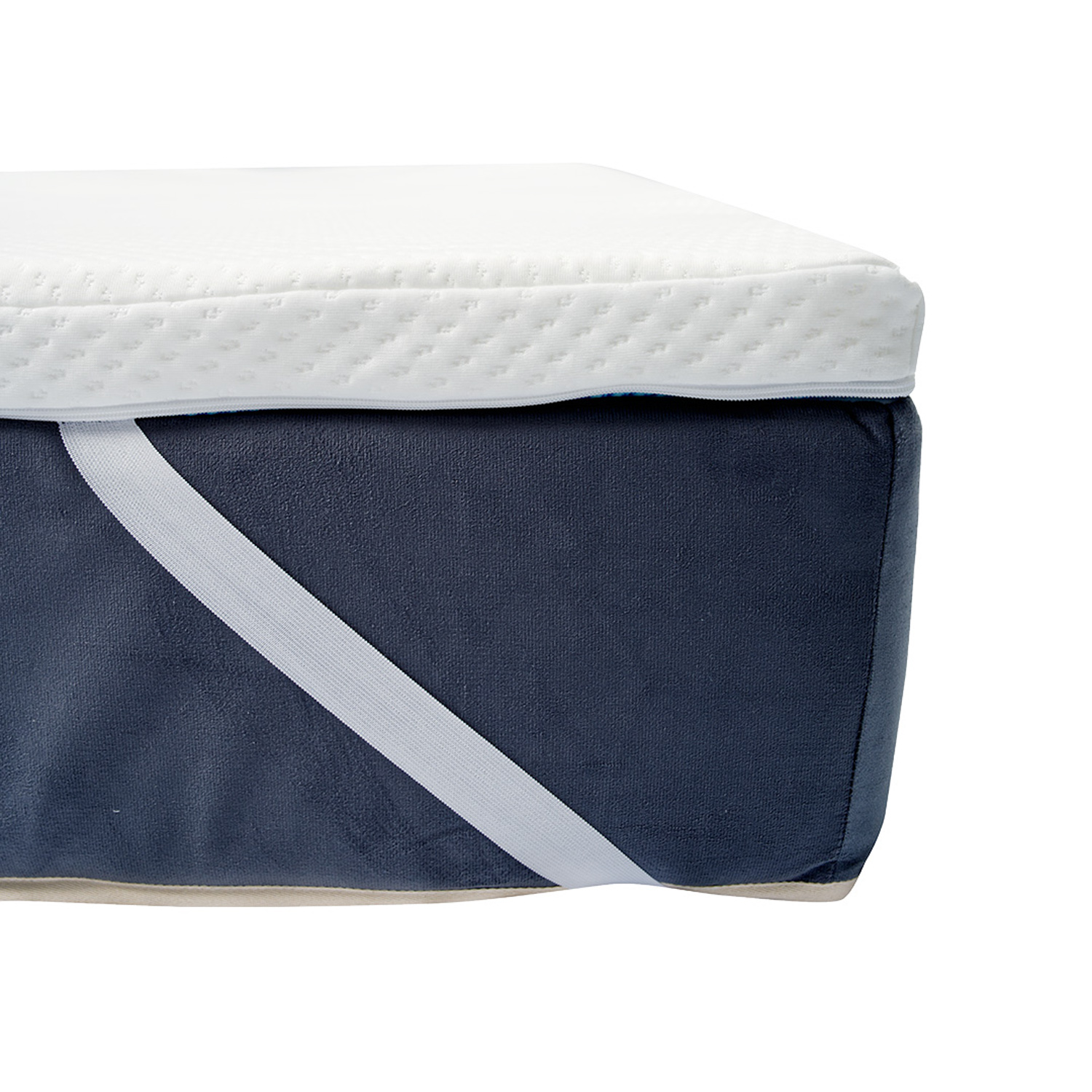 MEMORY FOAM Colchoneta Memory Foam Queen Size Sobrecolchón de Memory Foam Blanca.