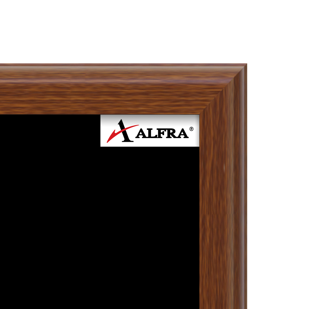 Rotafolio Pizarra Negro Marco De Madera Alfra 80x60 cm