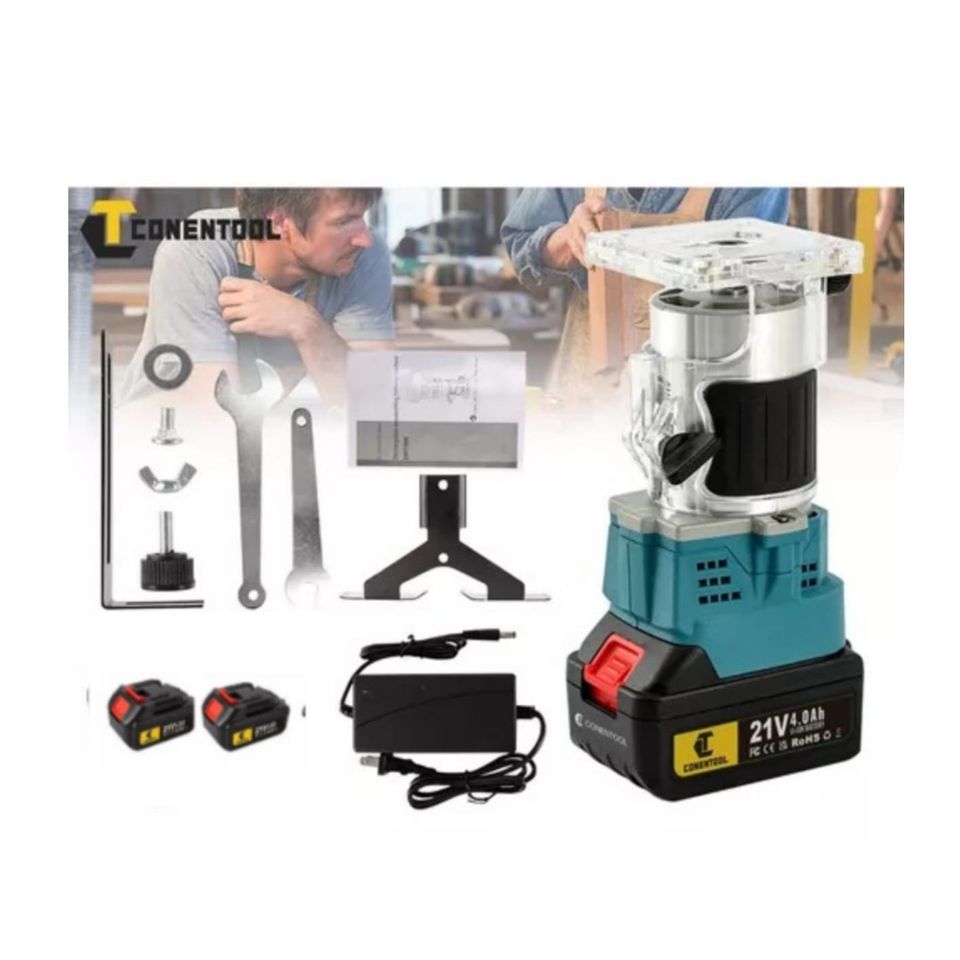 ROUTER INALÁMBRICO PARA MADERA 800W DOBLE BATERIA