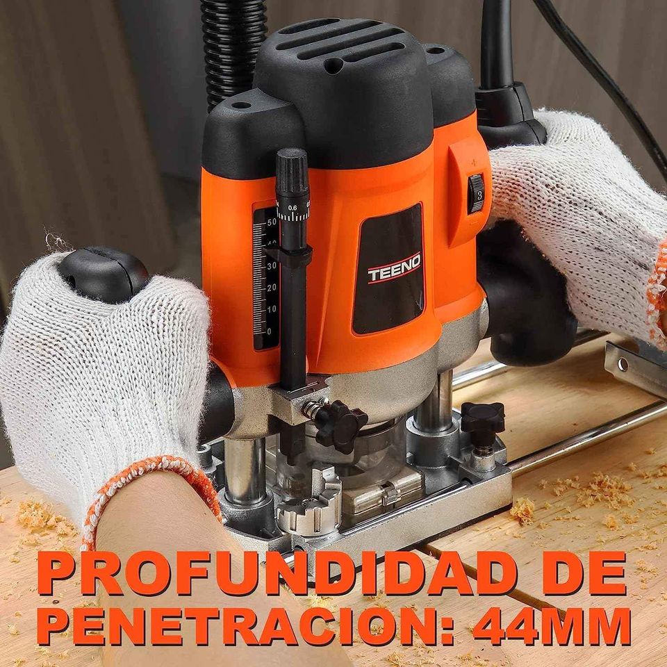 Touro Router Router Teeno 1200W, 110V con 12 accesorios.
