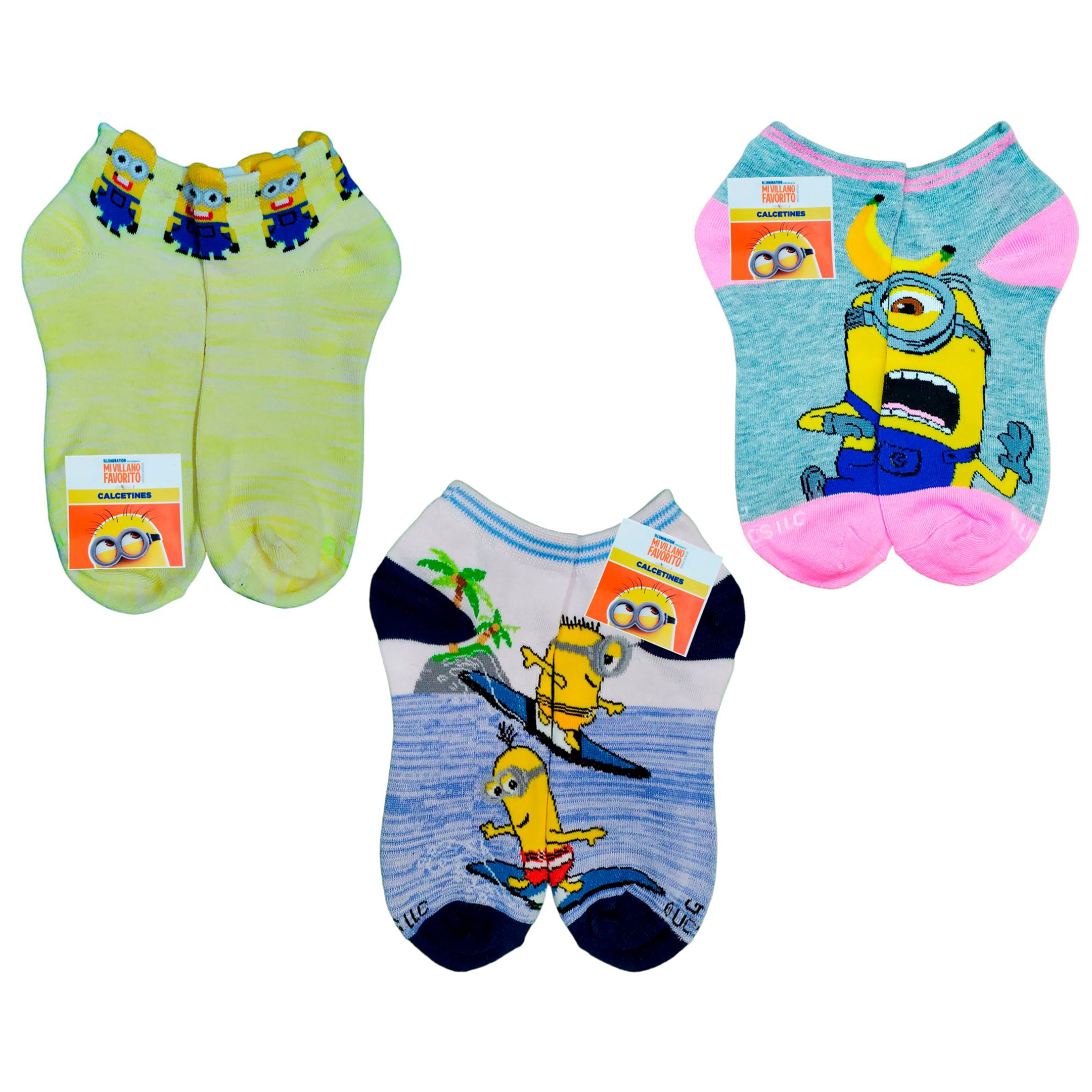 Tines Cortos Minions Unisex 6 Pares
