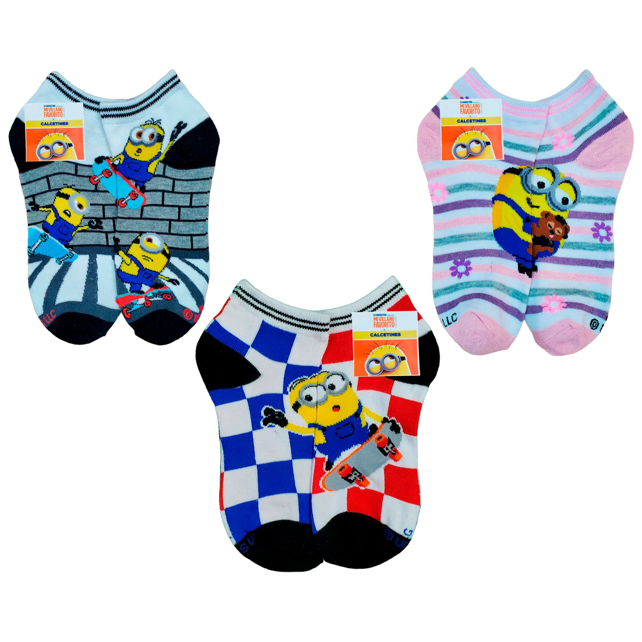 Tines Cortos Minions Unisex 6 Pares