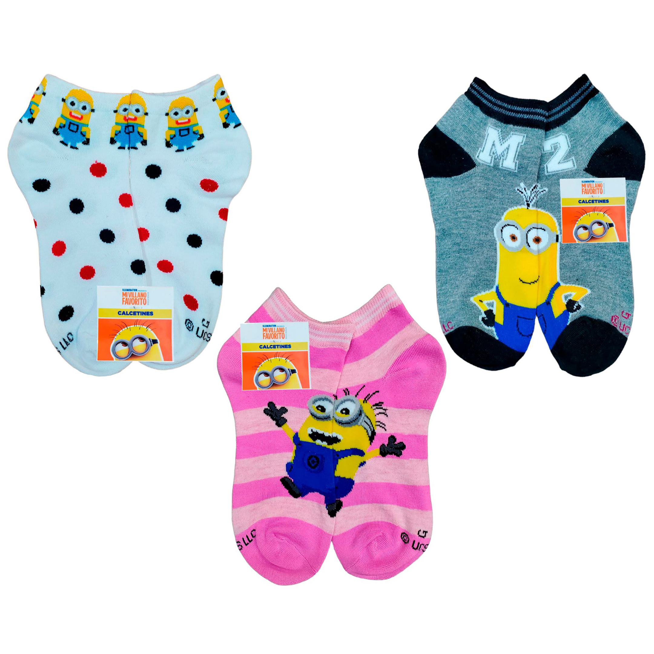 Tines Cortos Minions Unisex 6 Pares