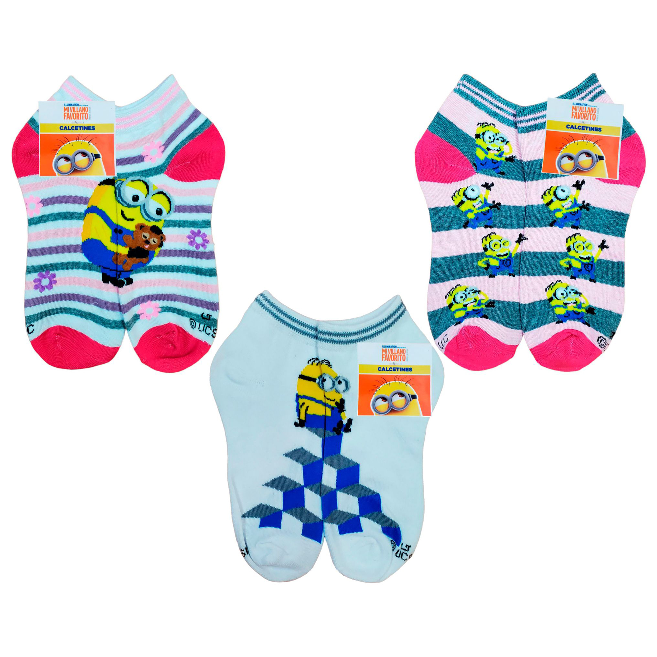 Tines Cortos Minions Unisex 6 Pares