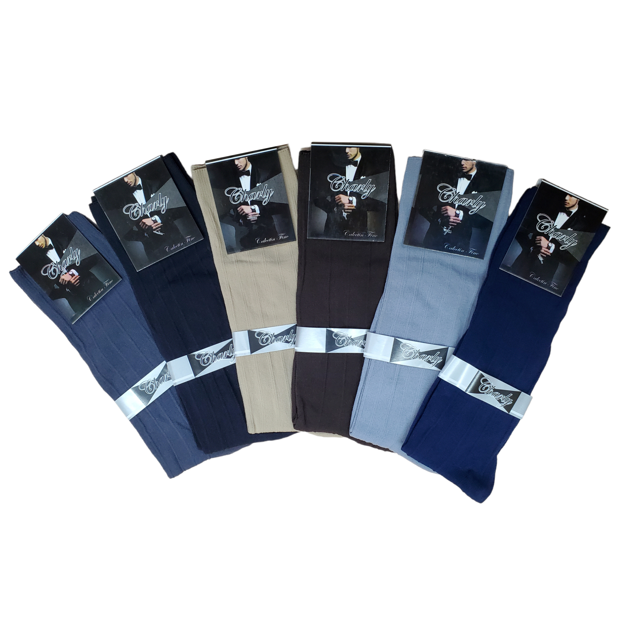 Calcetín Largo Y Delgado Para Caballero De Algodón 6 Pares