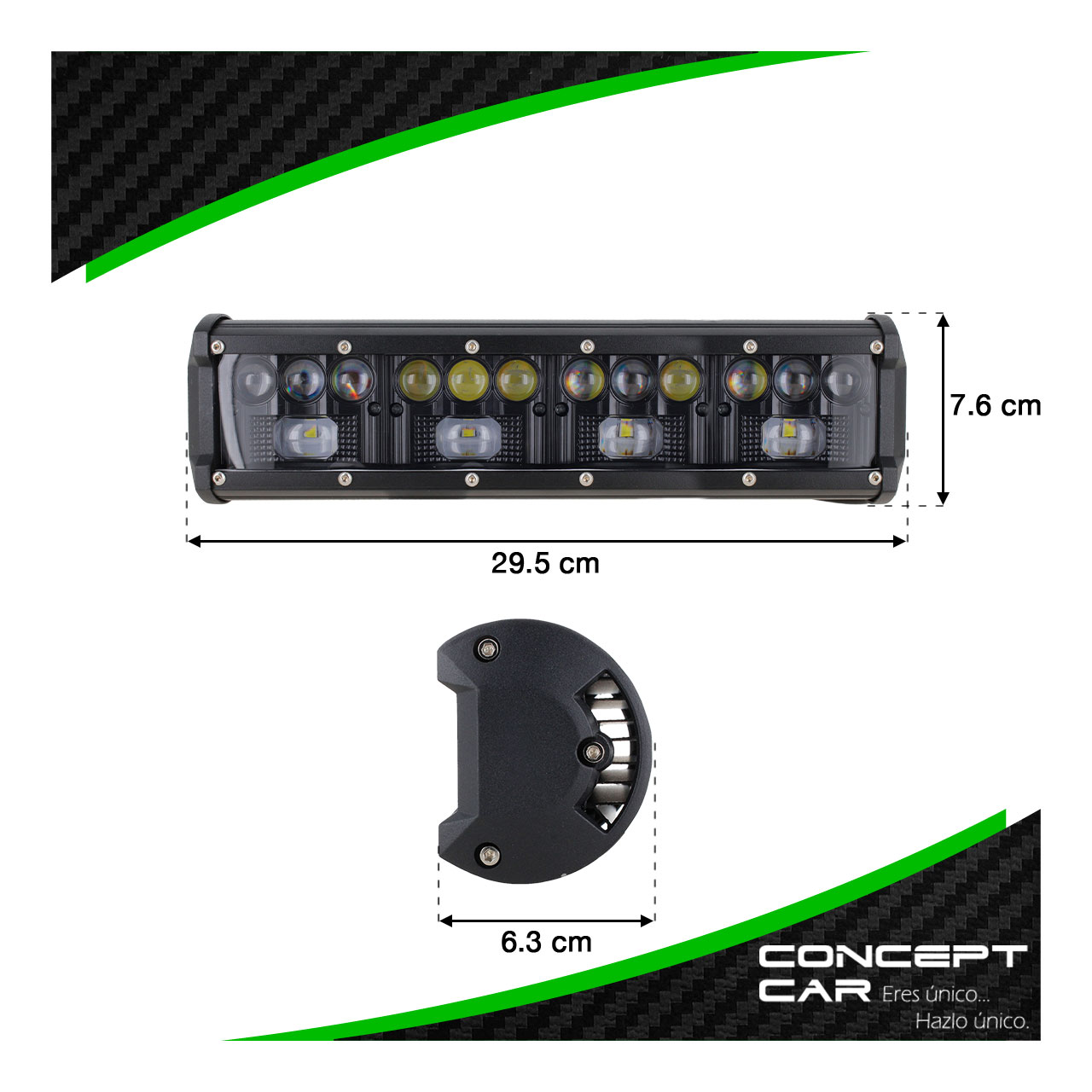 Barra Auxiliar 16 Hiper Led Lupa 12 Pulgada Jeep 4x4 12-24v