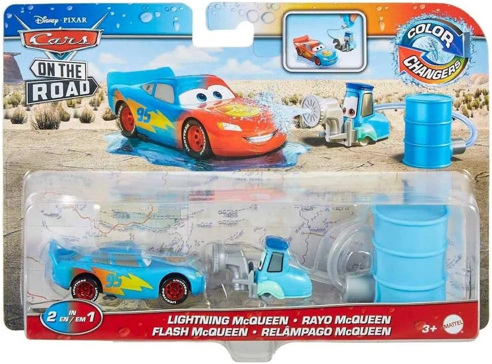 Rayo Mcqueen Y Pit Crew Cars on the Road Color Changers Pixar Disney