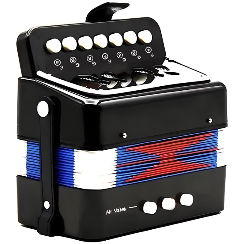 Mini Acordeón Infantil Juguete Musical Educativo Niños Negro