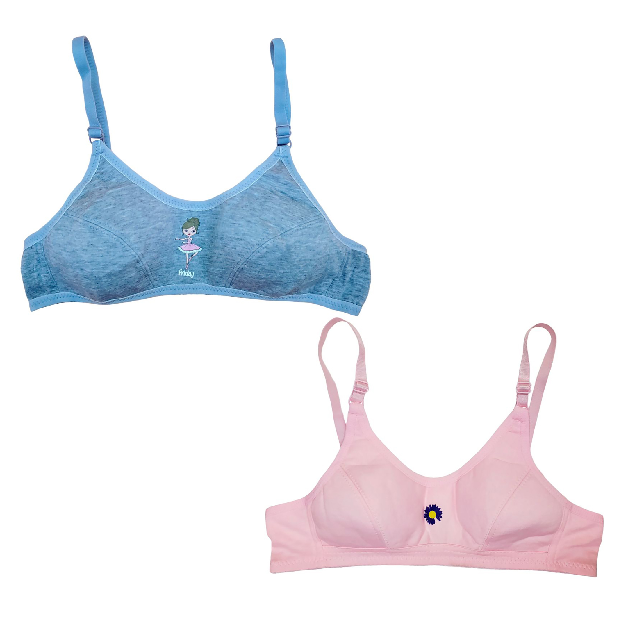 Mi Primer Brasier De Algodón Para Niña Adolescente 6pz