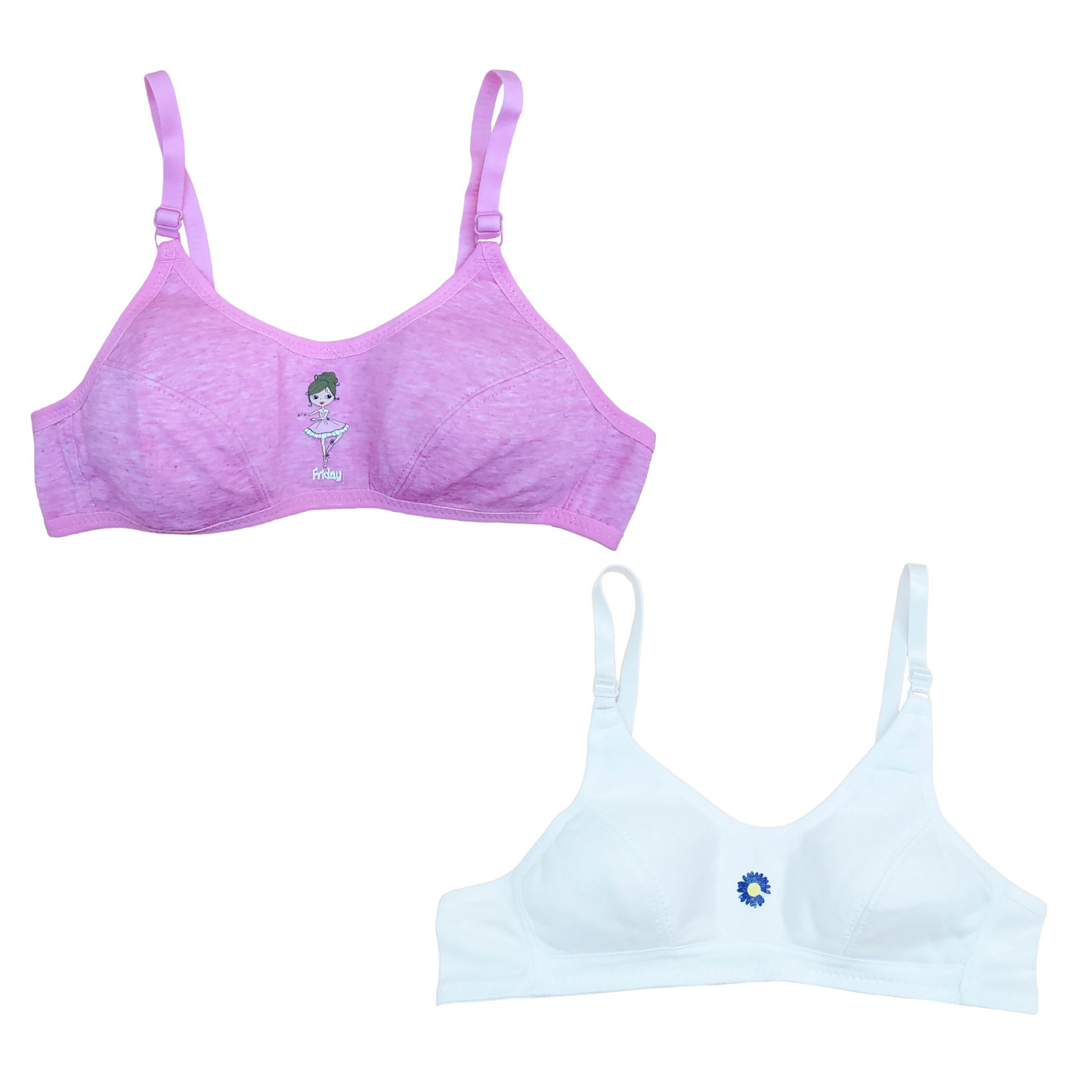 Mi Primer Brasier De Algodón Para Niña Adolescente 6pz