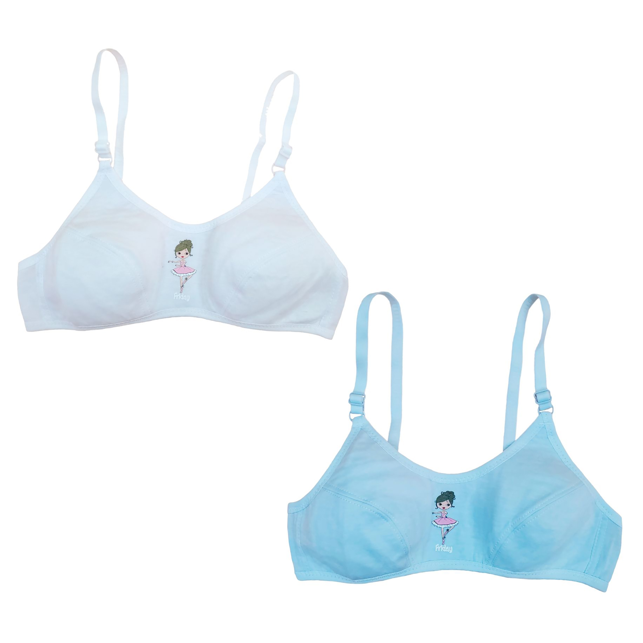 Mi Primer Brasier De Algodón Para Niña Adolescente 6pz