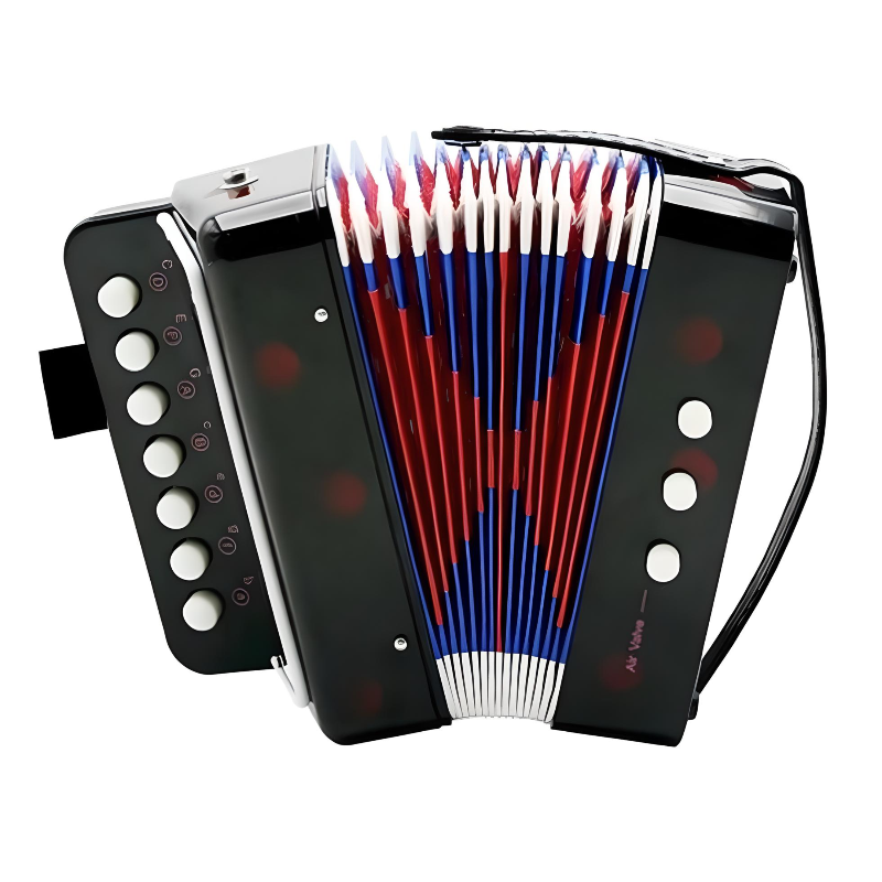 Mini Acordeón Infantil Juguete Musical Educativo Niños Negro