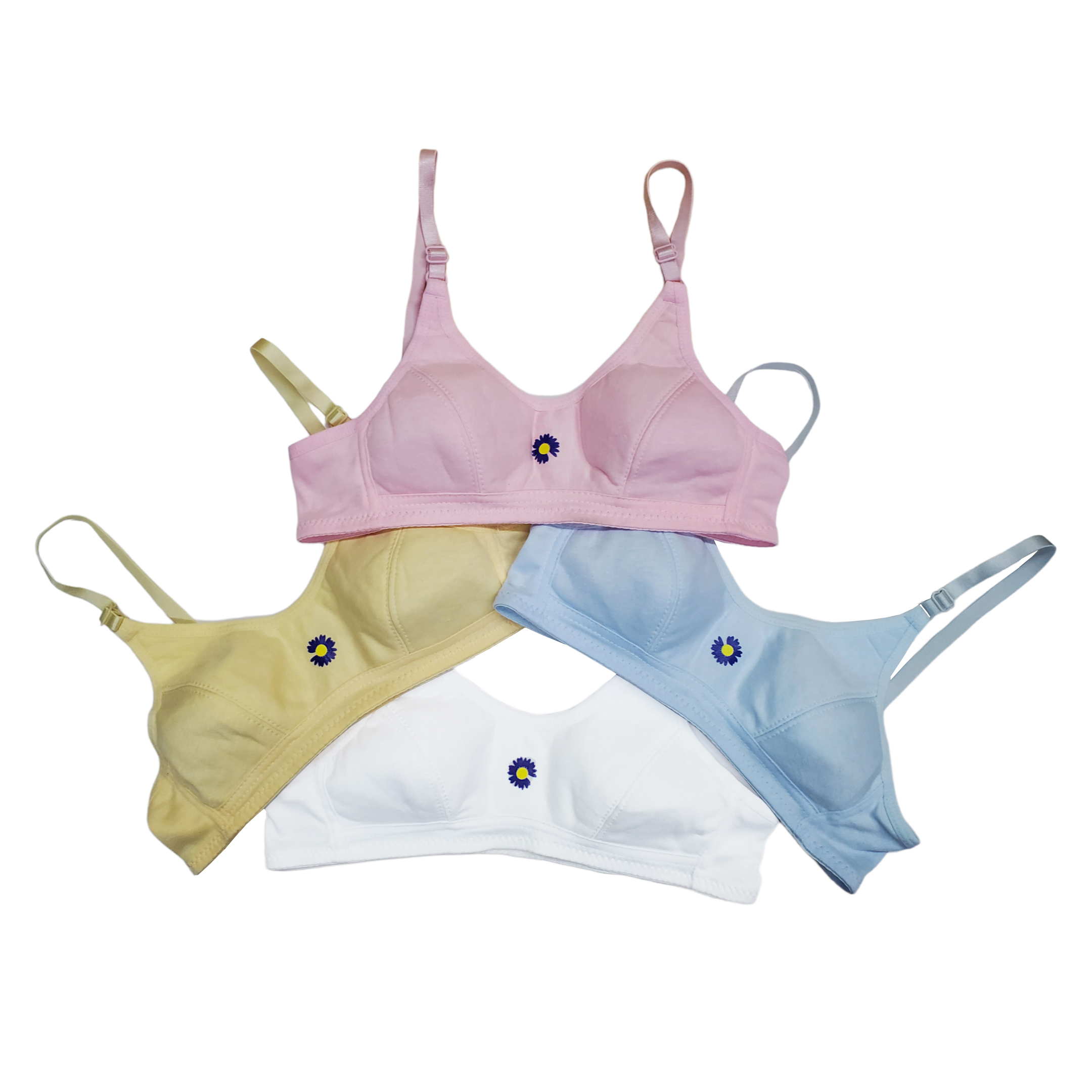 Mi Primer Brasier De Algodón Para Niña Adolescente 6pz