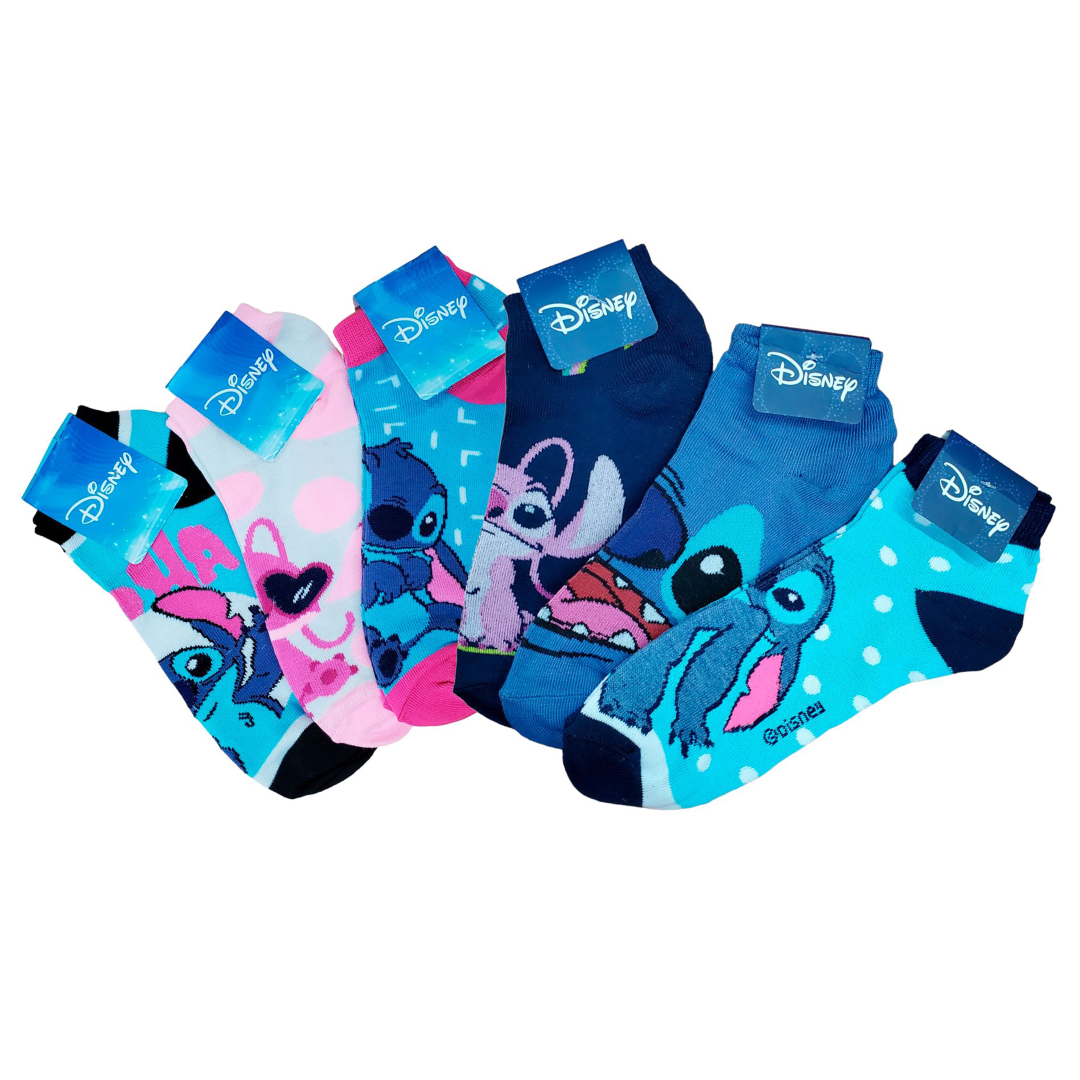 Tines Cortos Stitch Unisex 6 Pares