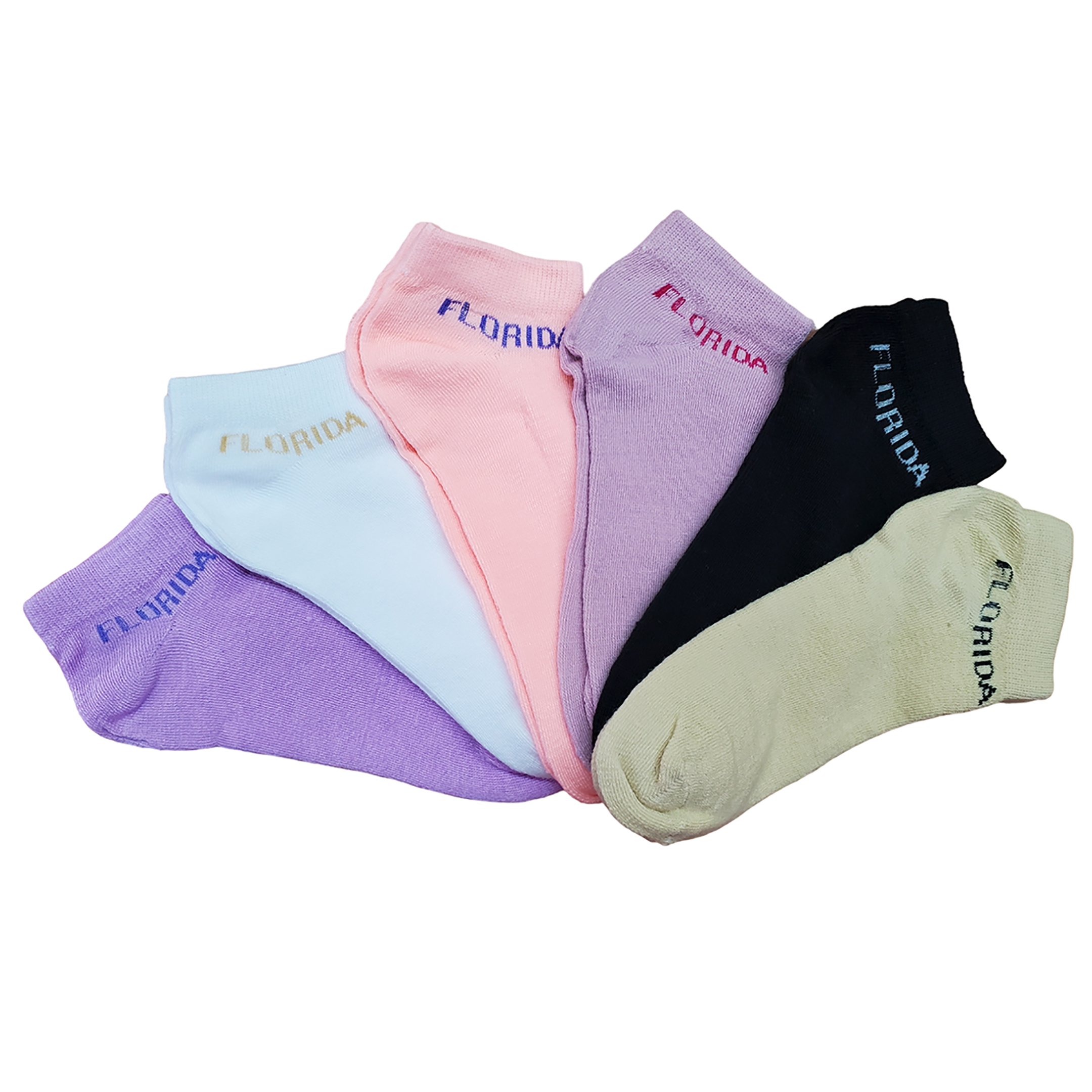 Tines De Colores Dama Algodón Ultra Suaves Cortos 12 Pares