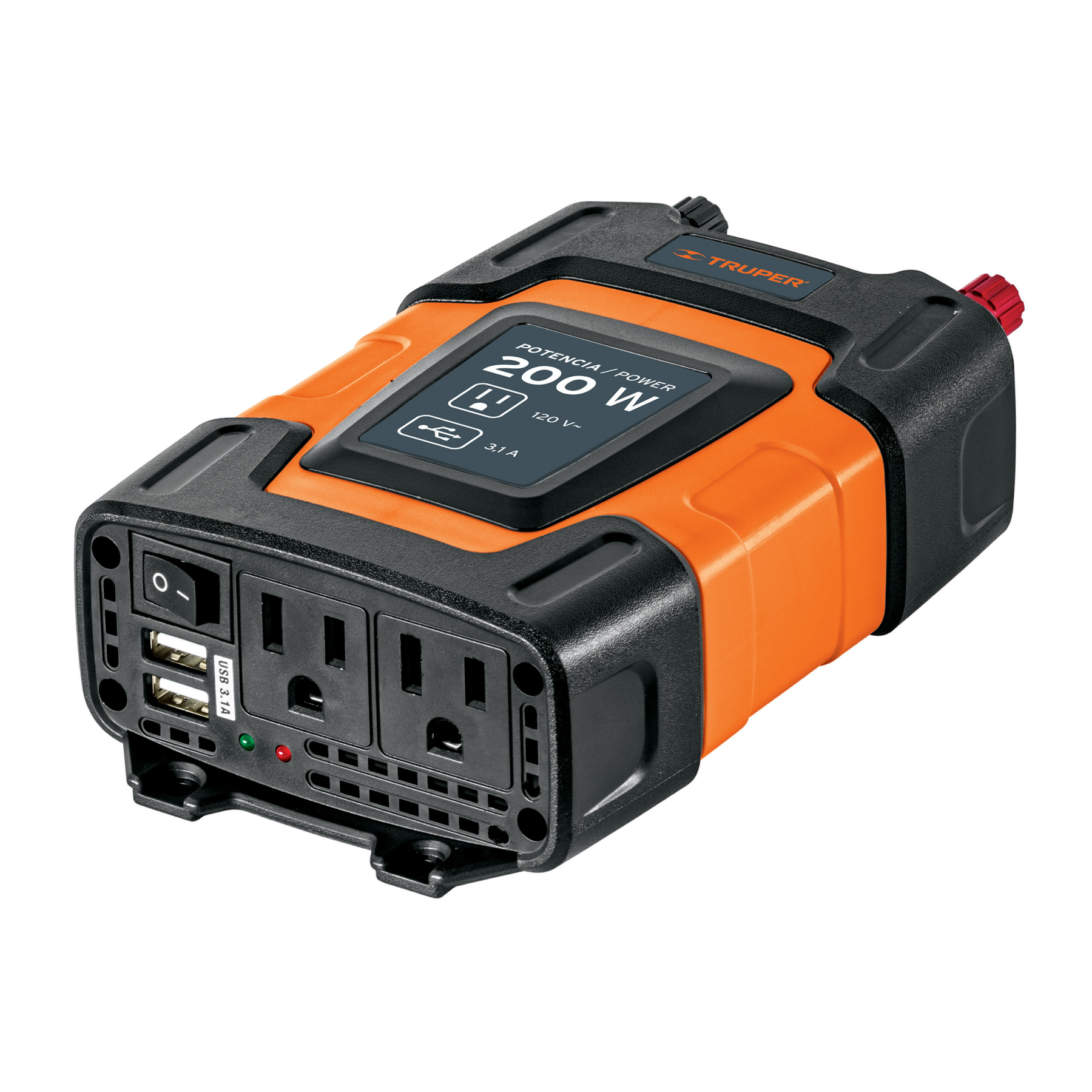 INVERSOR DE CORRIENTE 200 W, TRUPER