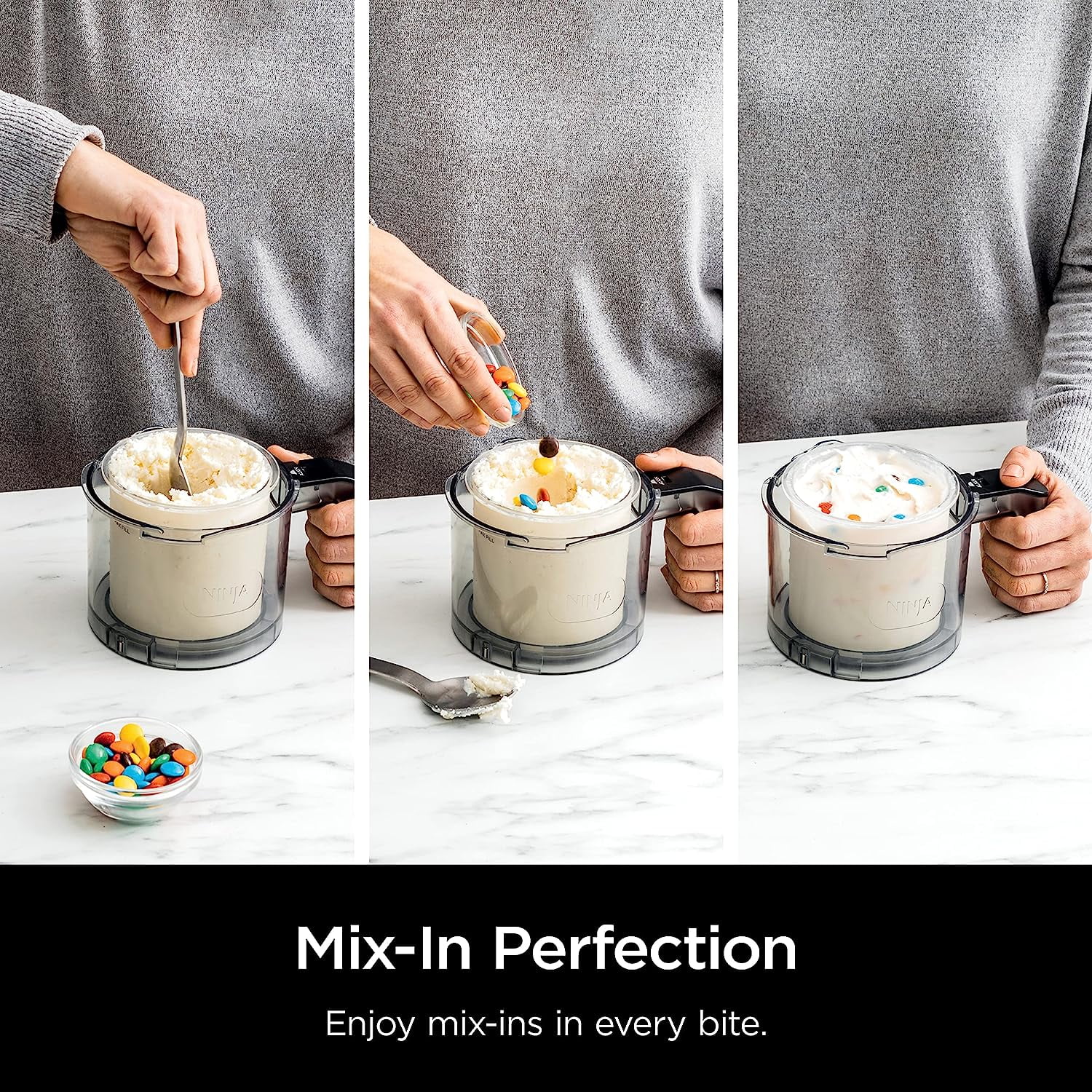 Ninja Creami máquina para hacer helado, gelato, malteada, sorbetes y batidos, 7 programas de un solo toque Morada NC301RL Renewed