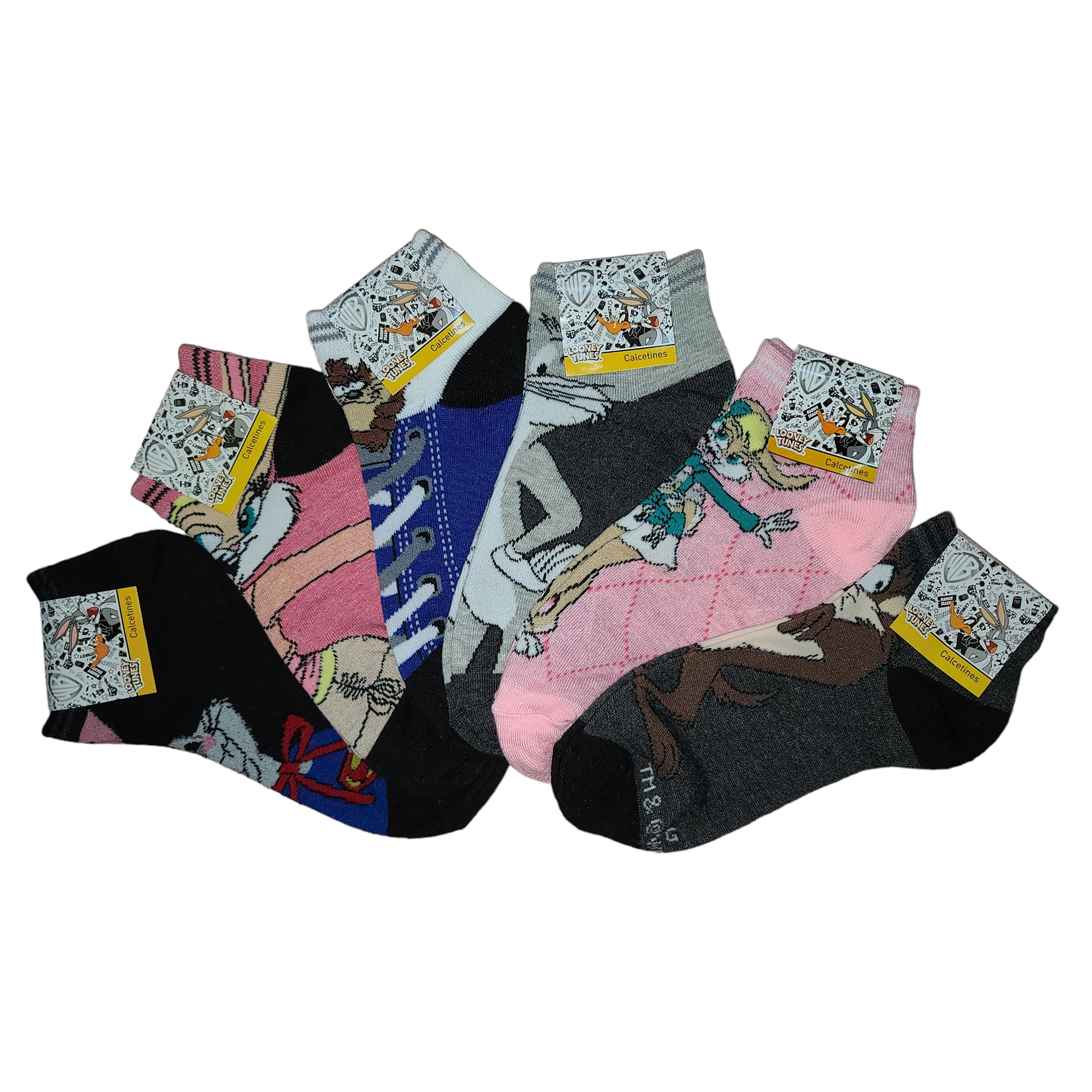 Tines Cortos Looney Tunes Unisex 12 Pares