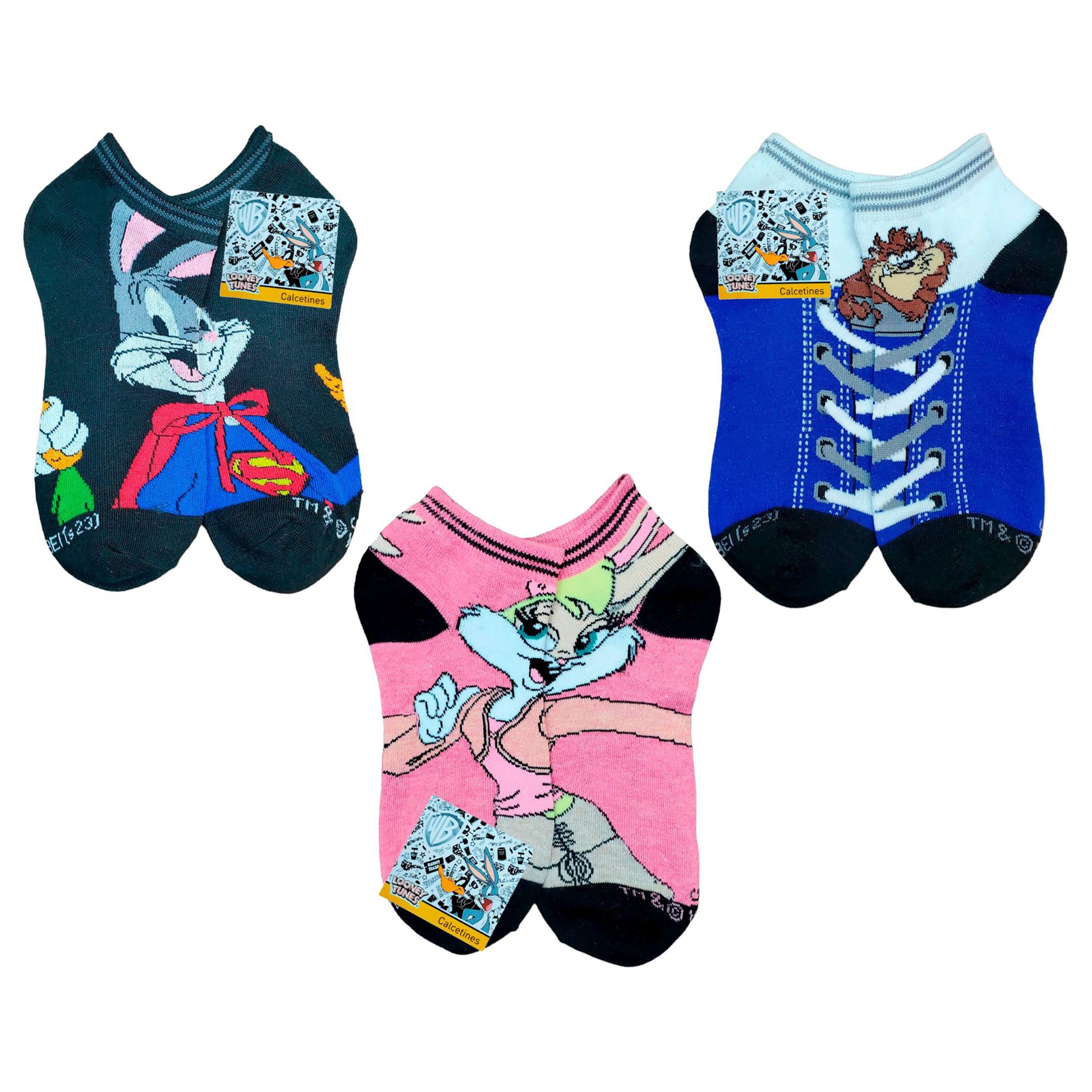 Tines Cortos Looney Tunes Unisex 12 Pares