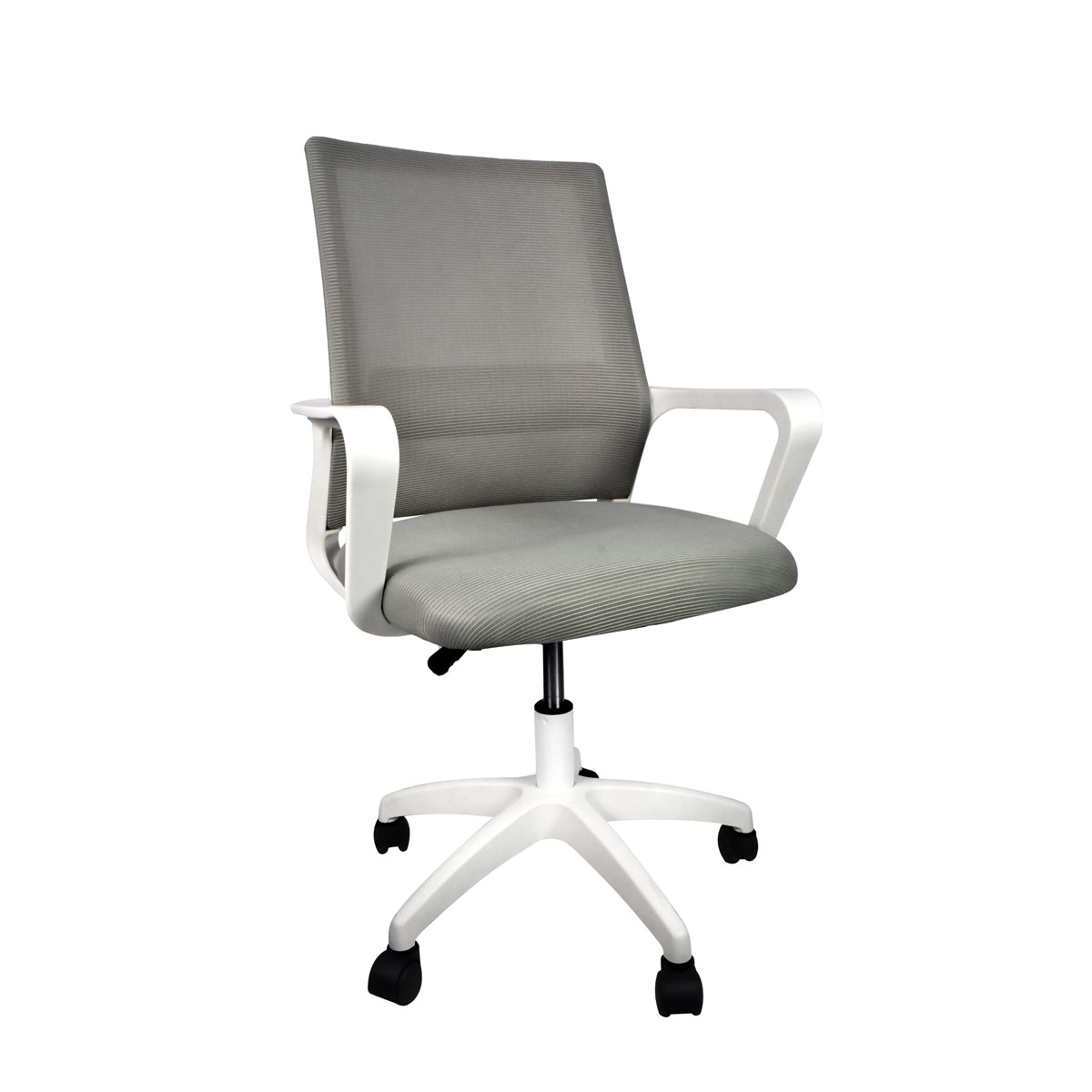 Silla de Escritorio Ergonómica para Oficina Moderna Giratoria Gris con Blanco OLU KT-251