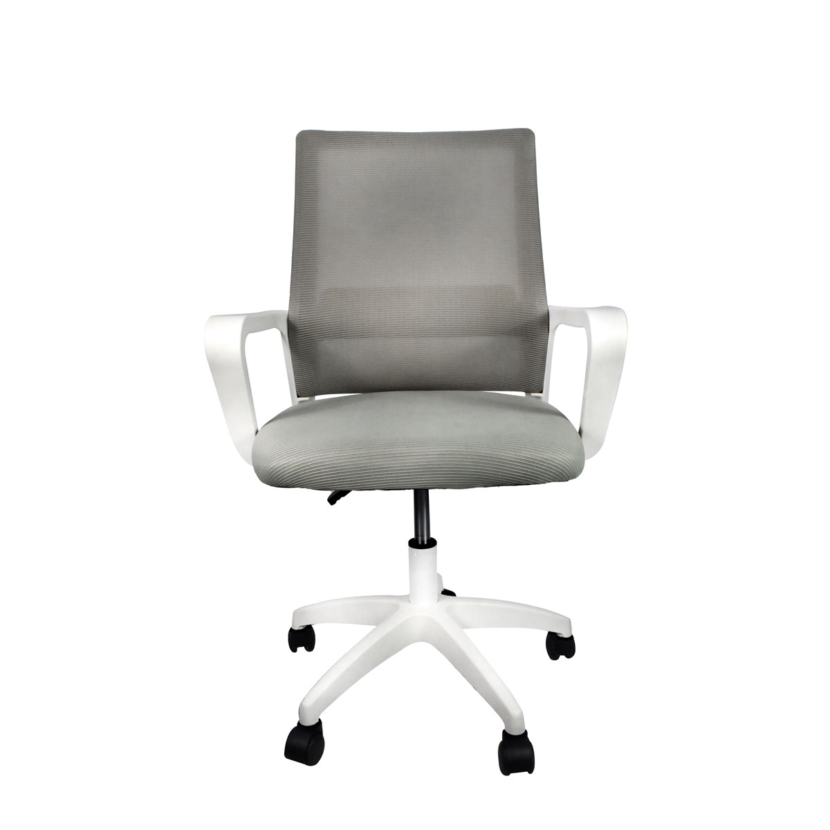 Silla de Escritorio Ergonómica para Oficina Moderna Giratoria Gris con Blanco OLU KT-251